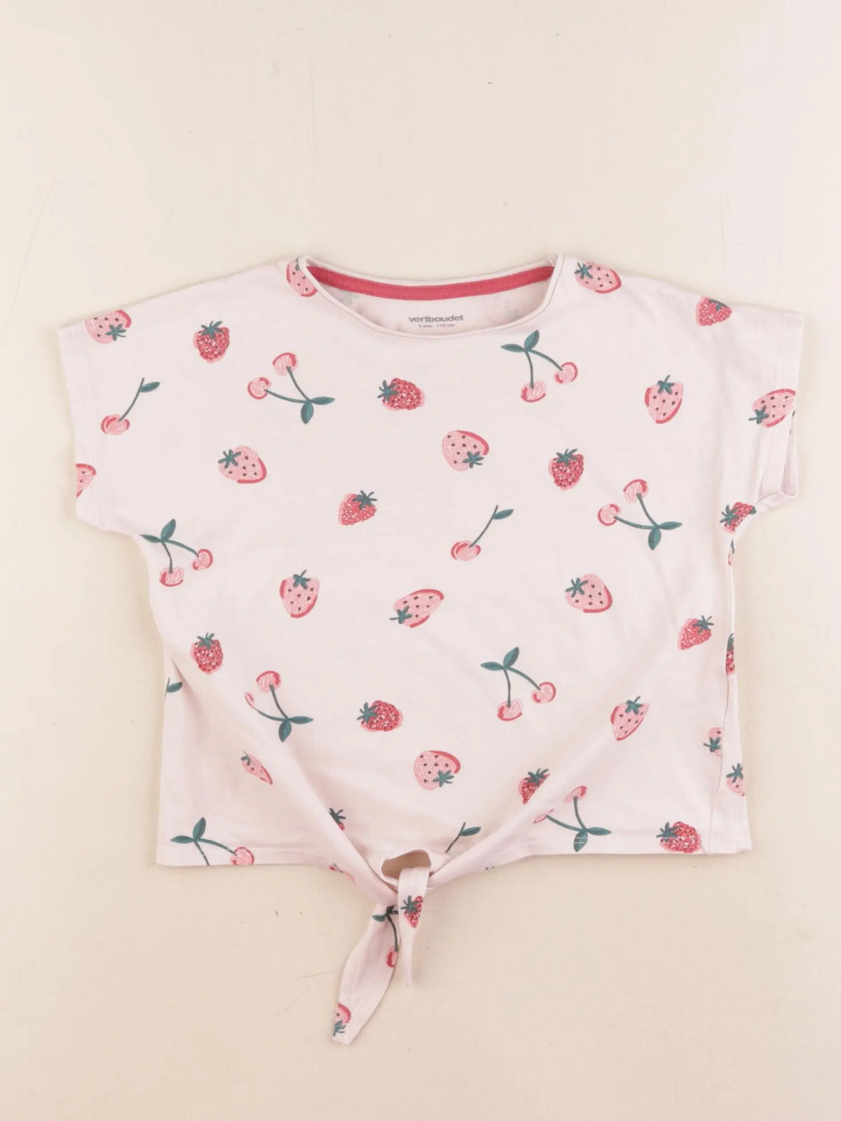 Vertbaudet - tee-shirt rose - 5 ans