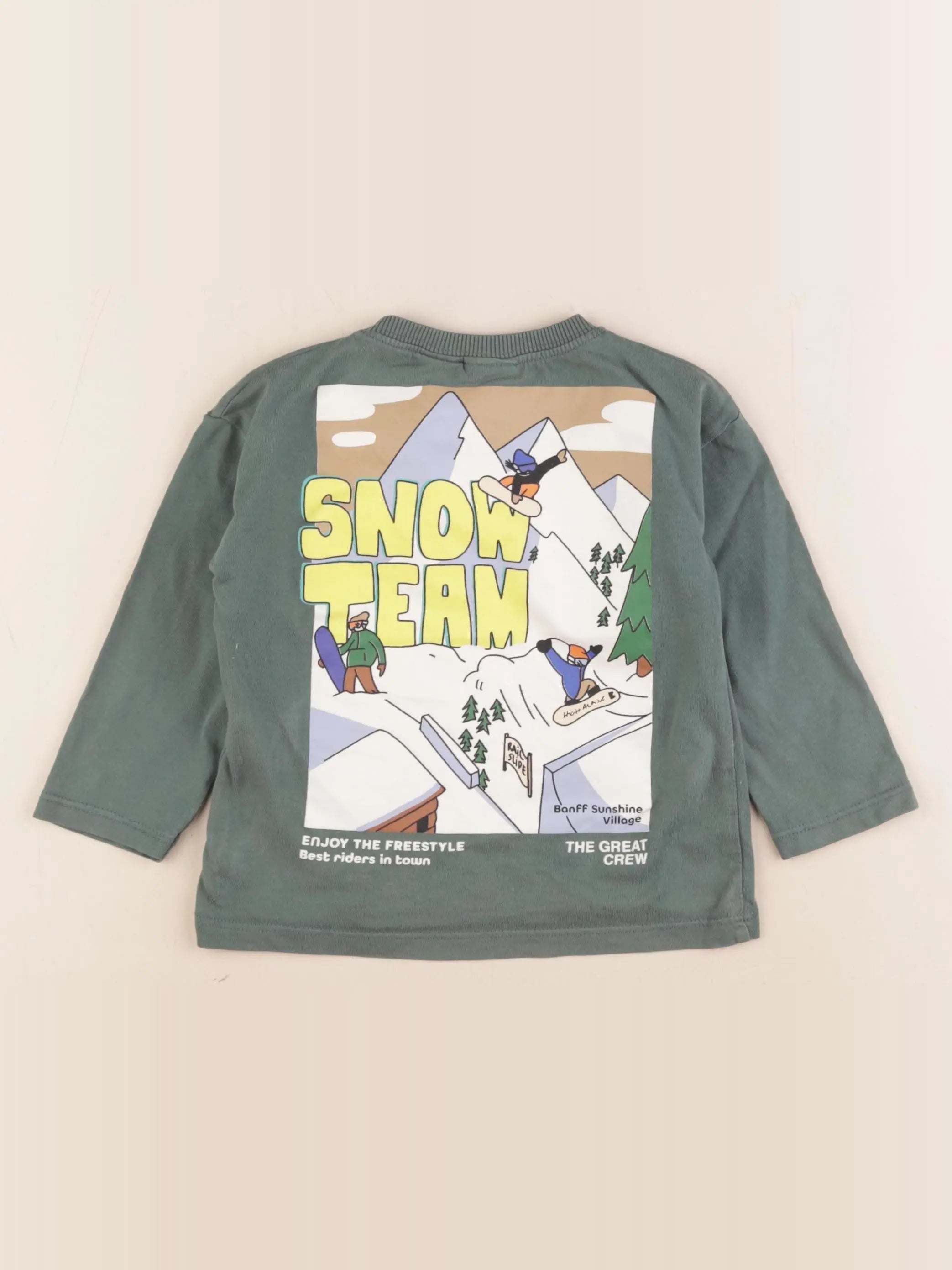 Zara - tee-shirt vert - 2 ans