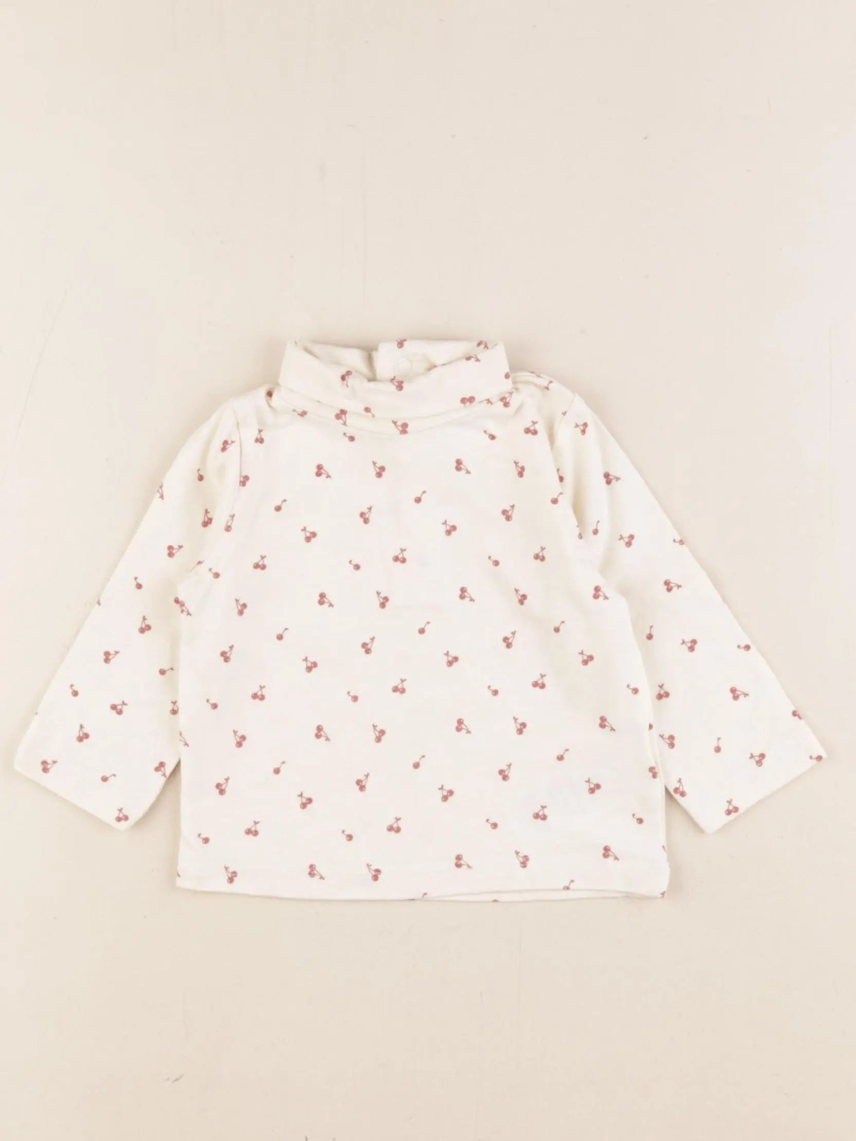 Vertbaudet - tee-shirt blanc, rose - 3 mois