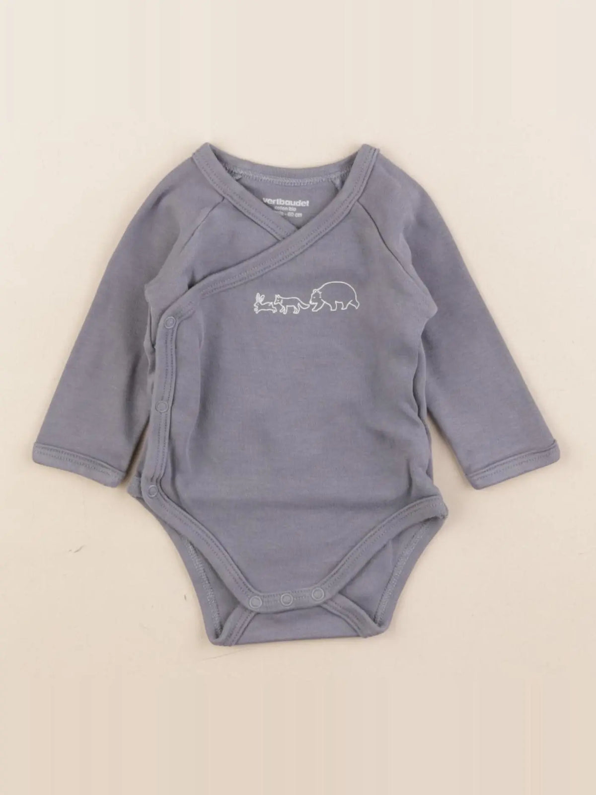 Vertbaudet - body bleu - 3 mois