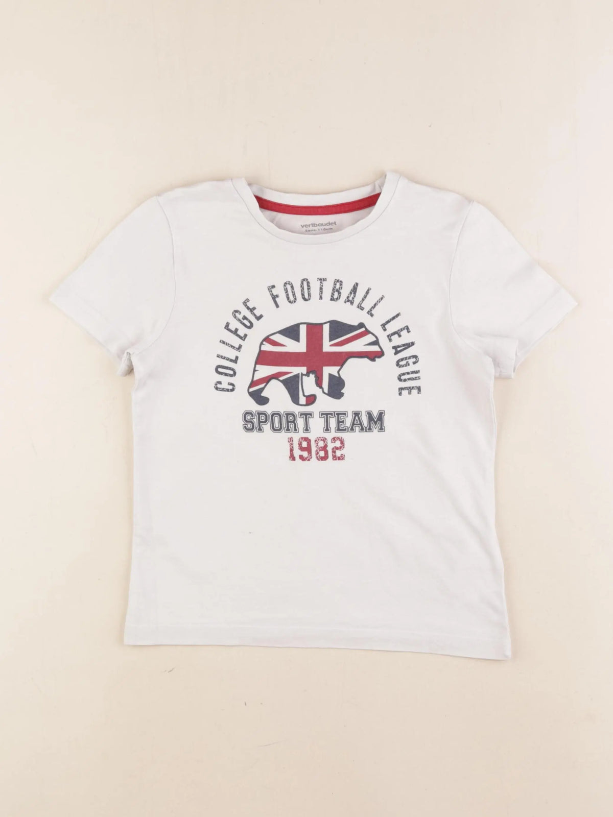 Vertbaudet - tee-shirt blanc - 5 ans