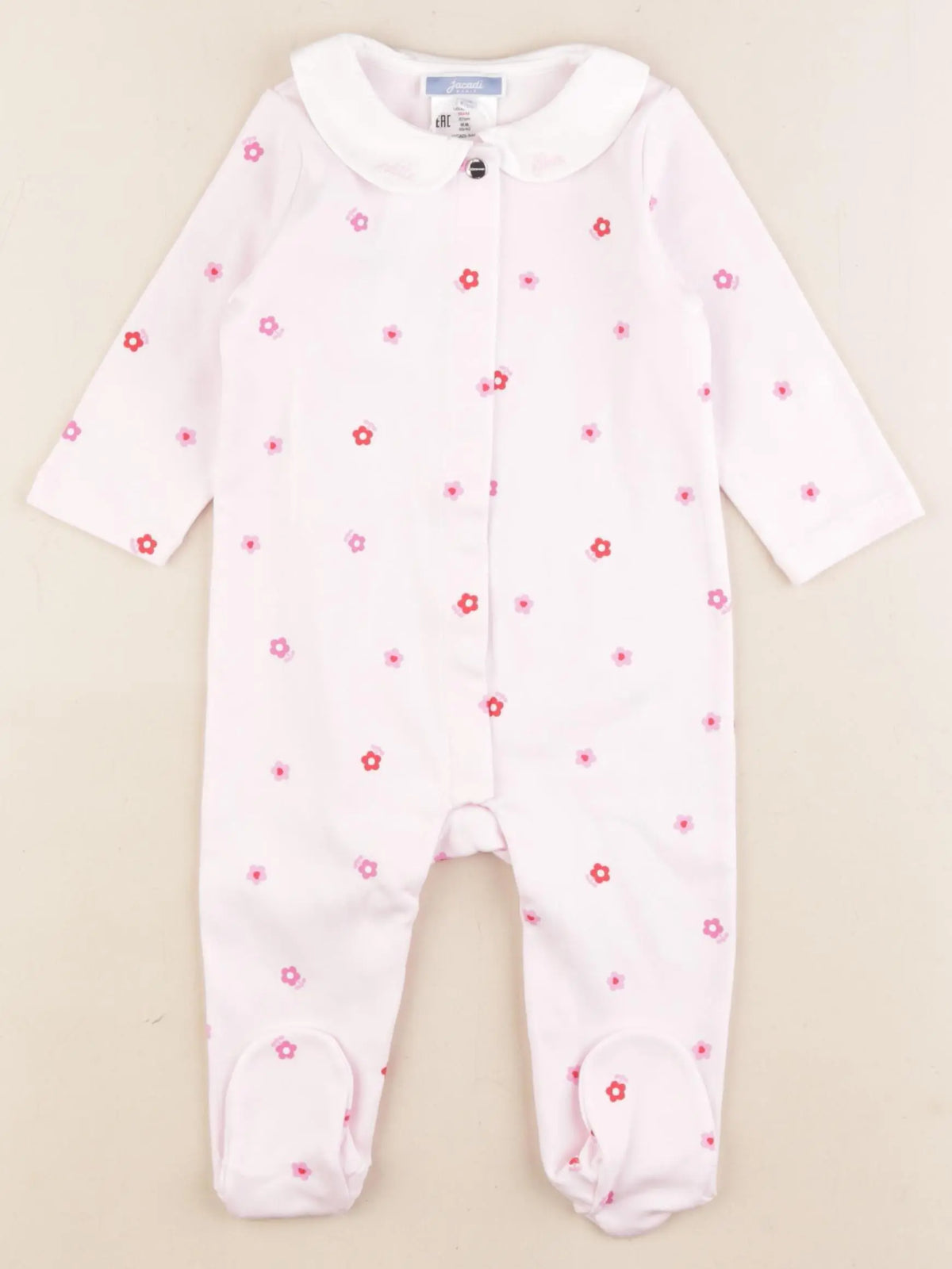 Jacadi - pyjama coton rose - 6 mois