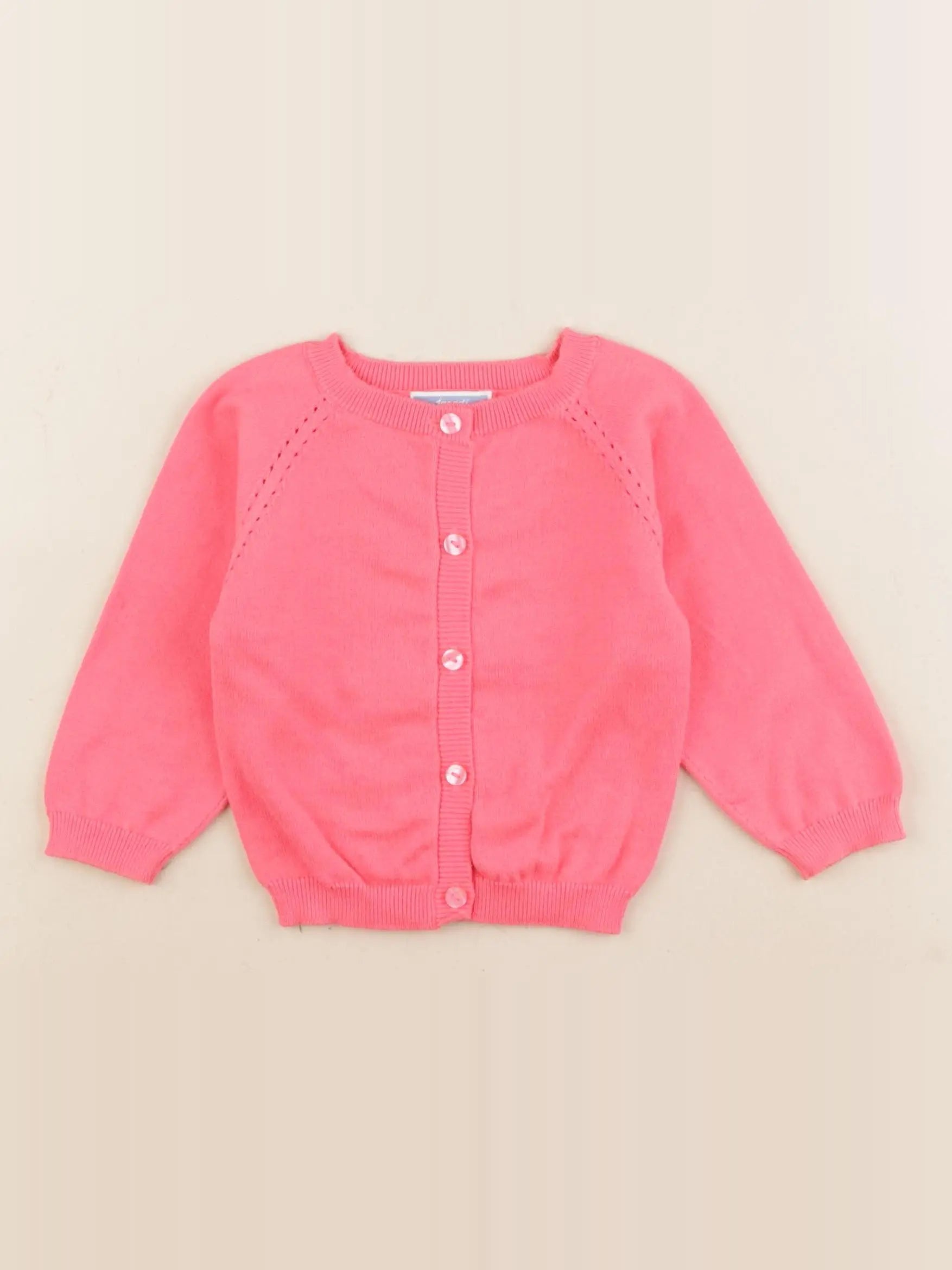 Jacadi - gilet rose fluo - 12 mois