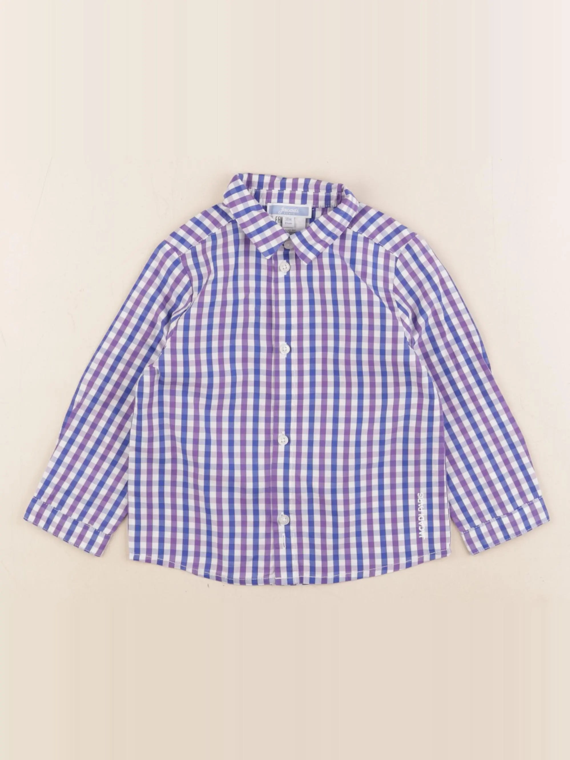 Jacadi - chemise bleu, violet - 18 mois