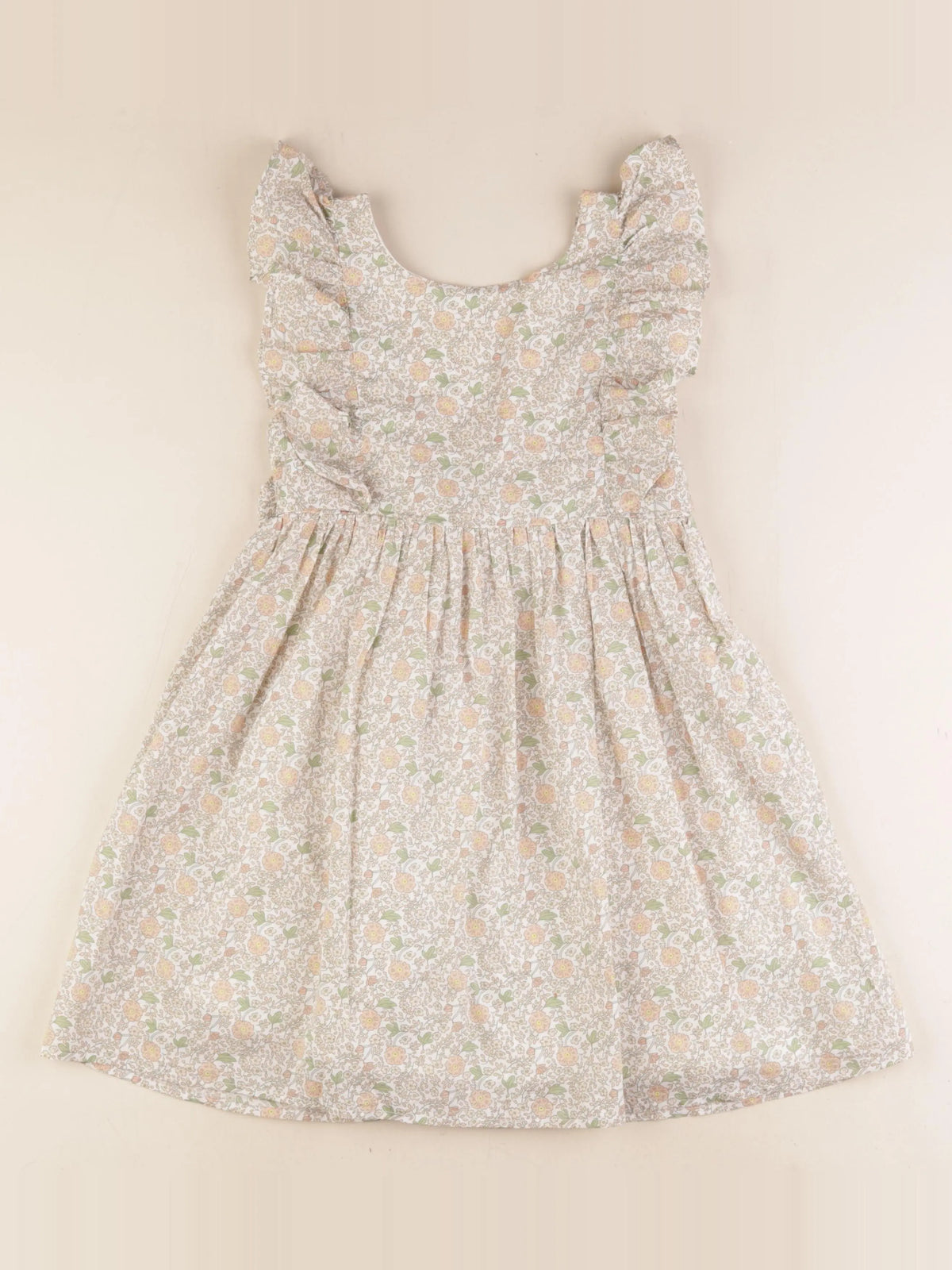 Vertbaudet - robe vert, rose - 7/8 ans