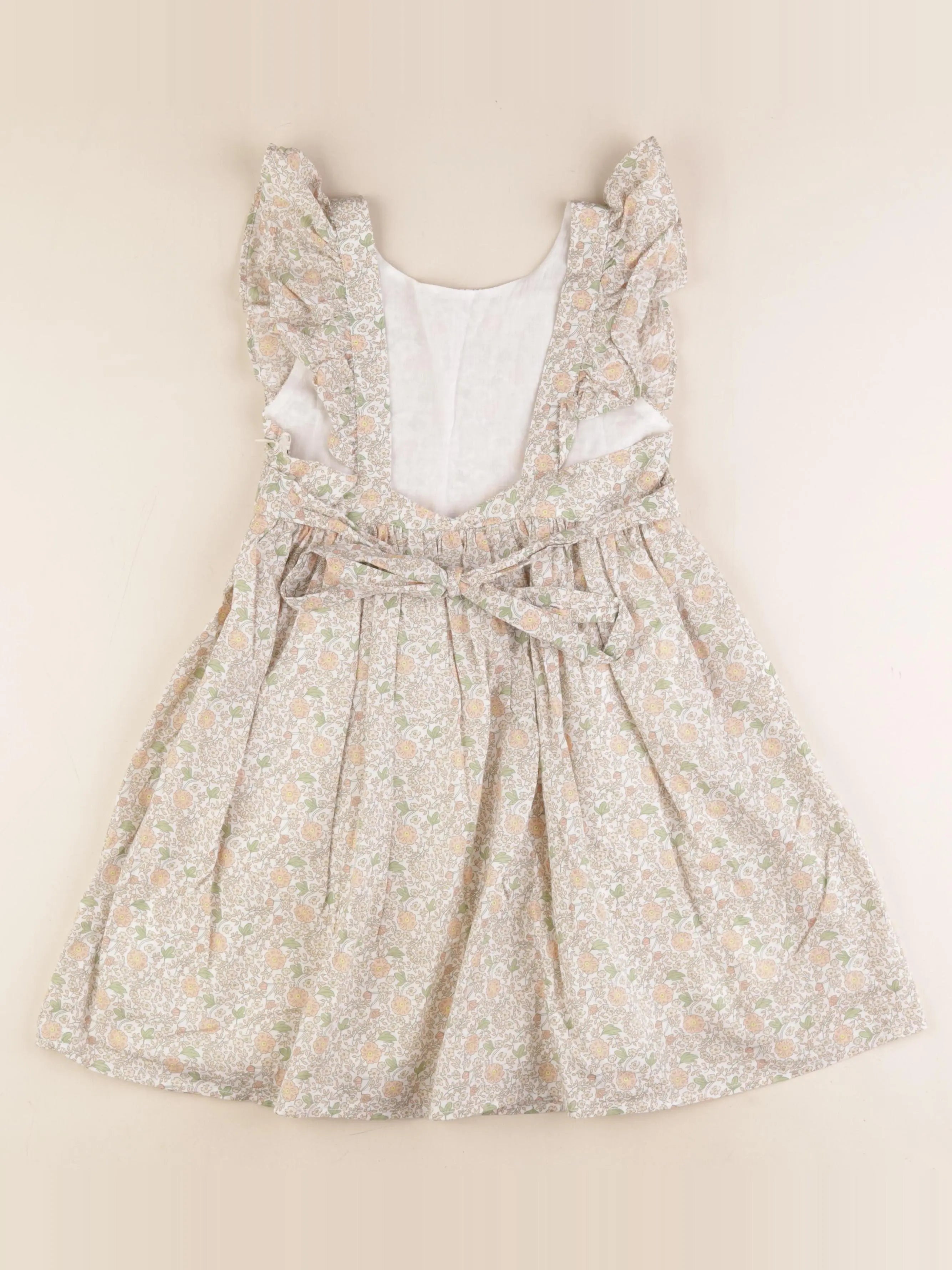 Vertbaudet - robe vert, rose - 7/8 ans