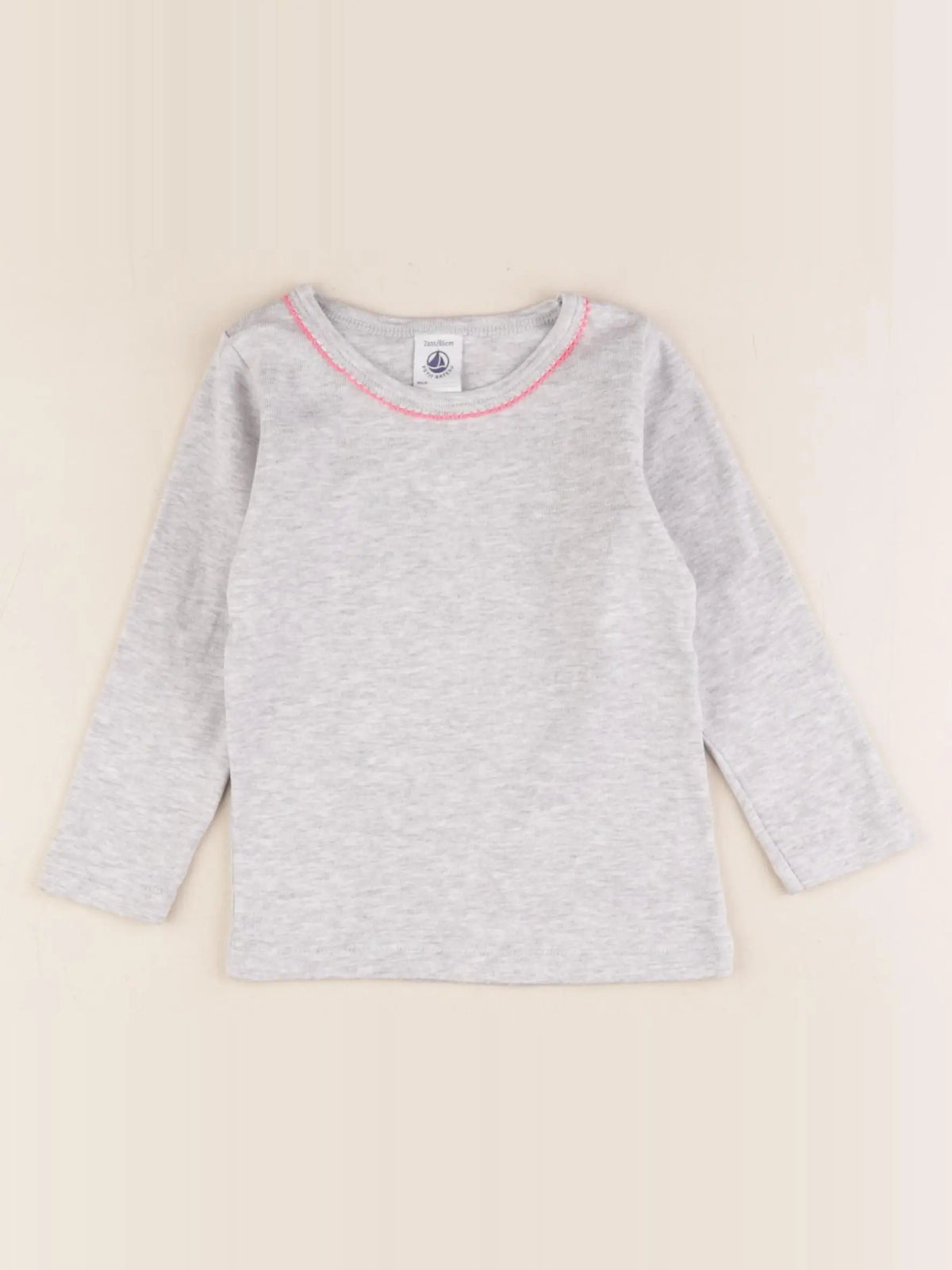 Petit Bateau - maillot de corps gris - 2 ans