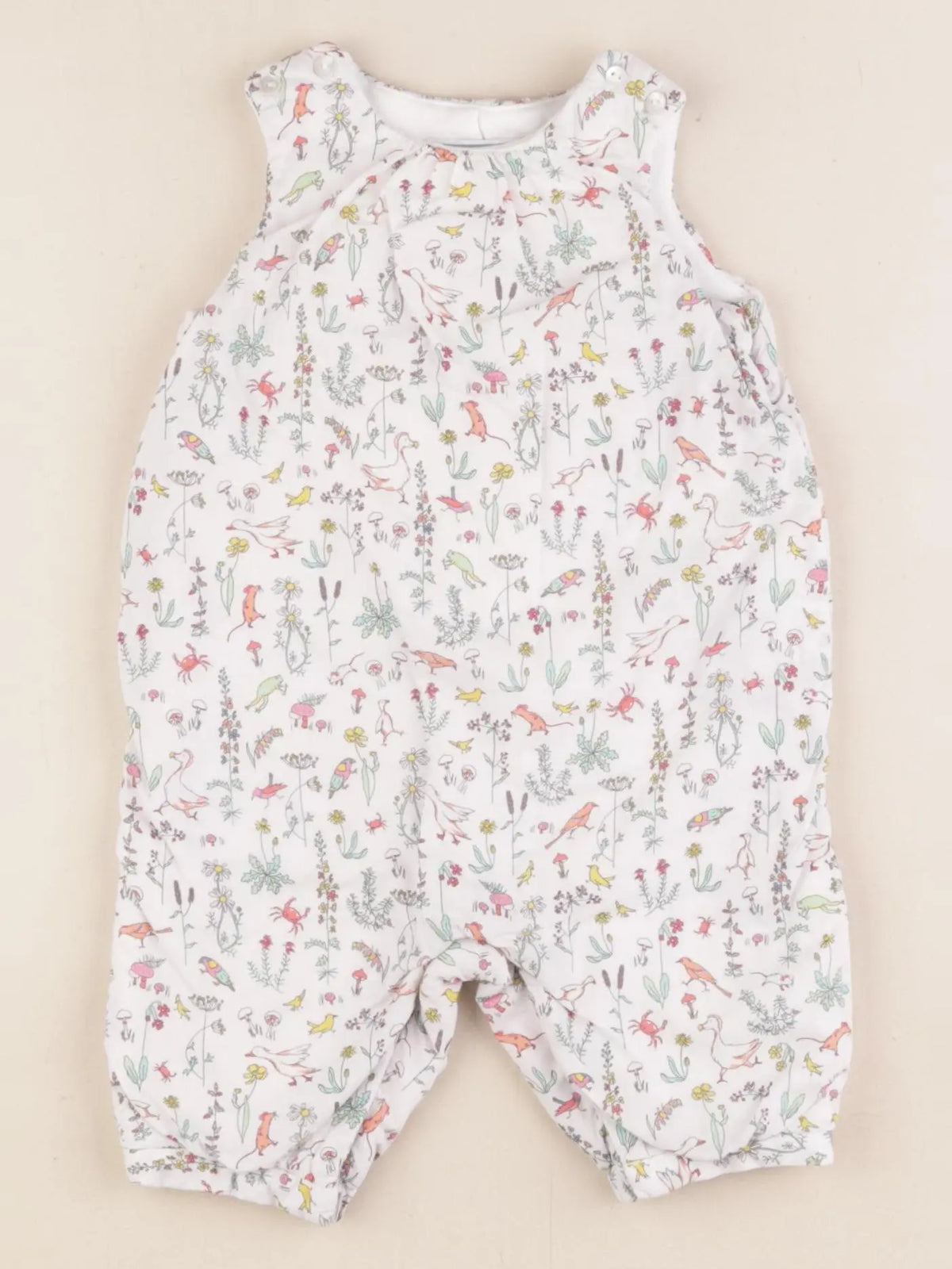 Jacadi - combinaison blanc, rose - 3 mois