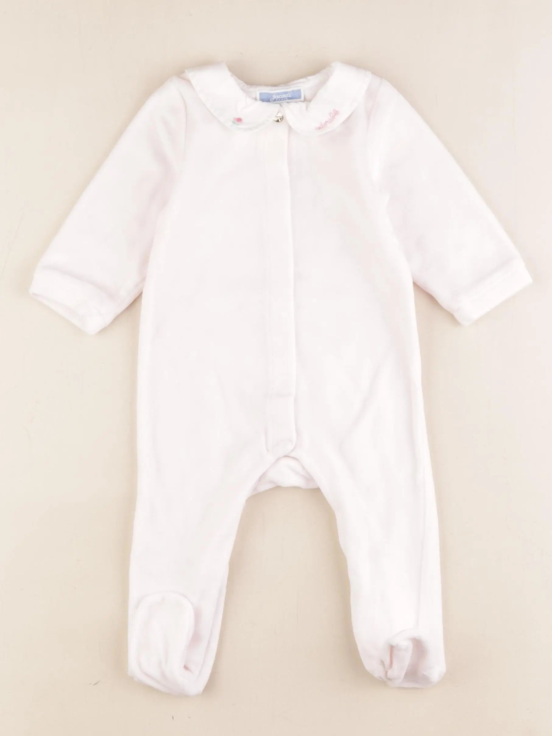 Jacadi - pyjama velours rose - 6 mois