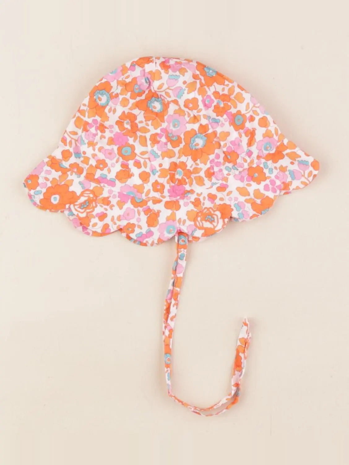 Jacadi - chapeau liberty orange, rose - 6 mois