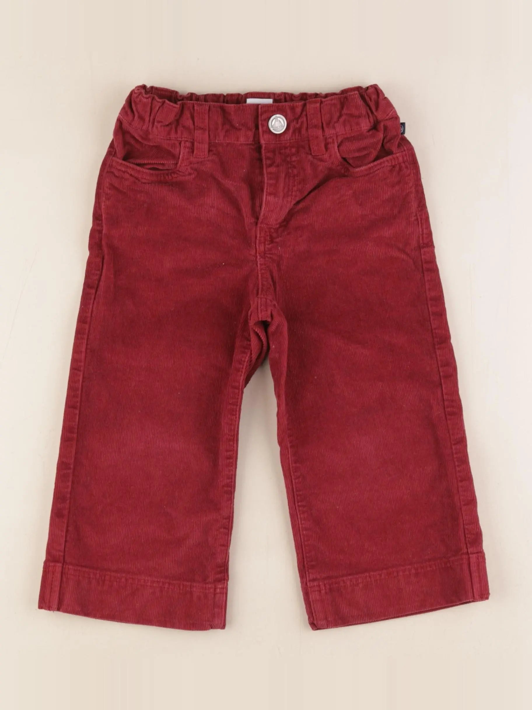 Petit Bateau - pantalon rouge - 3 ans