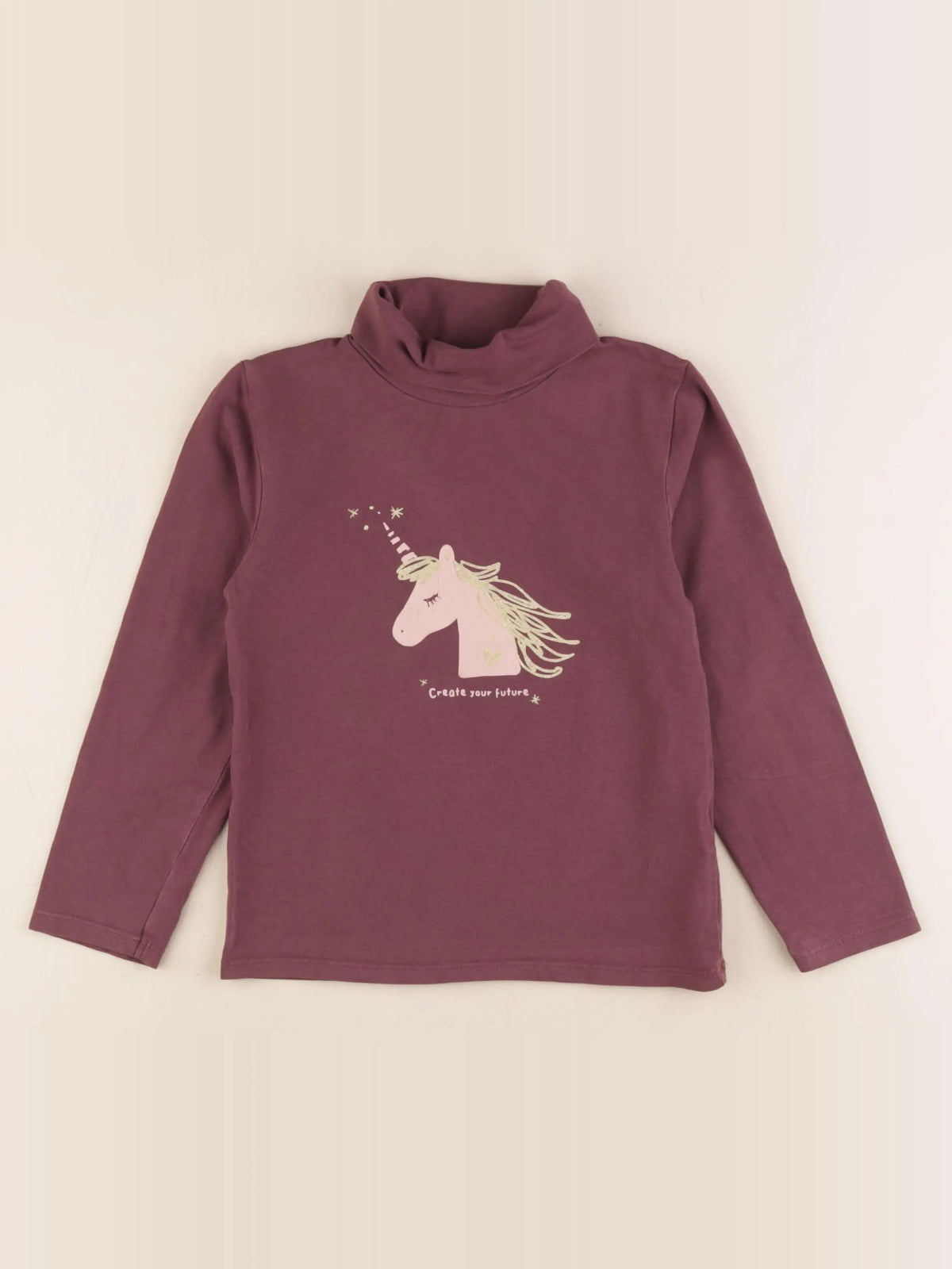 Vertbaudet - sous-pull violet - 6 ans