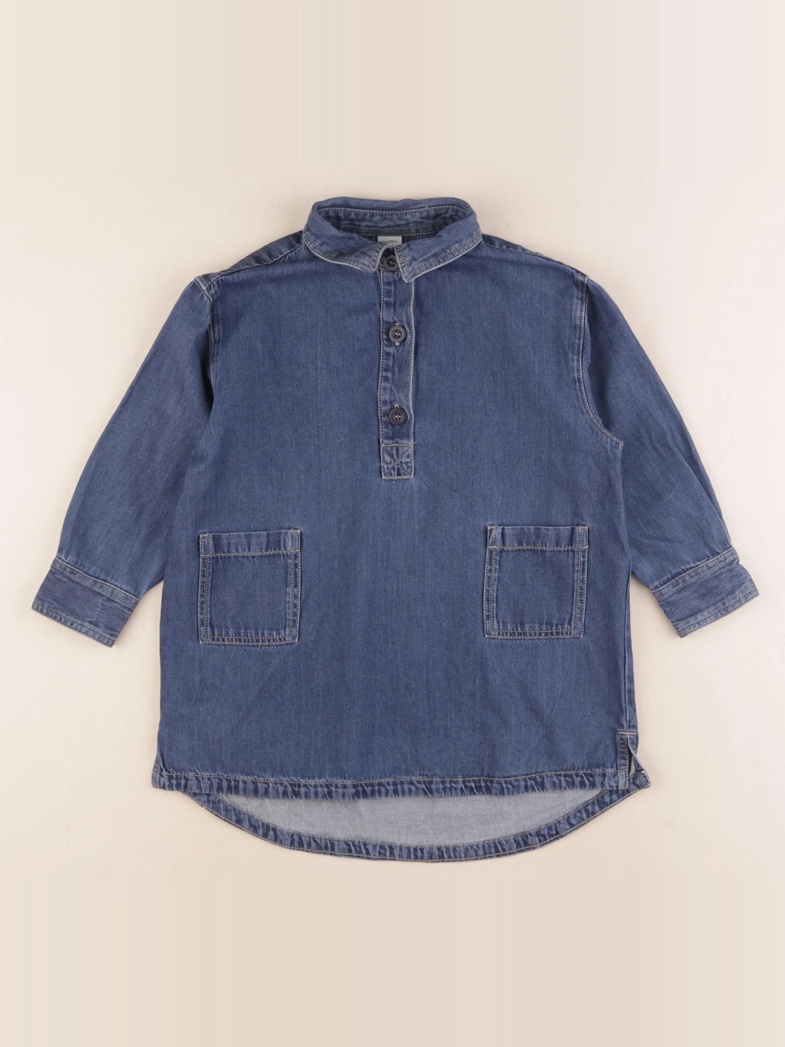 Petit Bateau - robe bleu - 5 ans