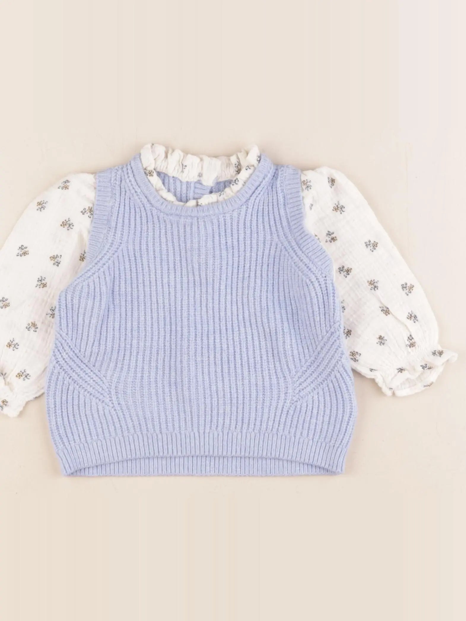 Vertbaudet - pull bleu - 6 mois