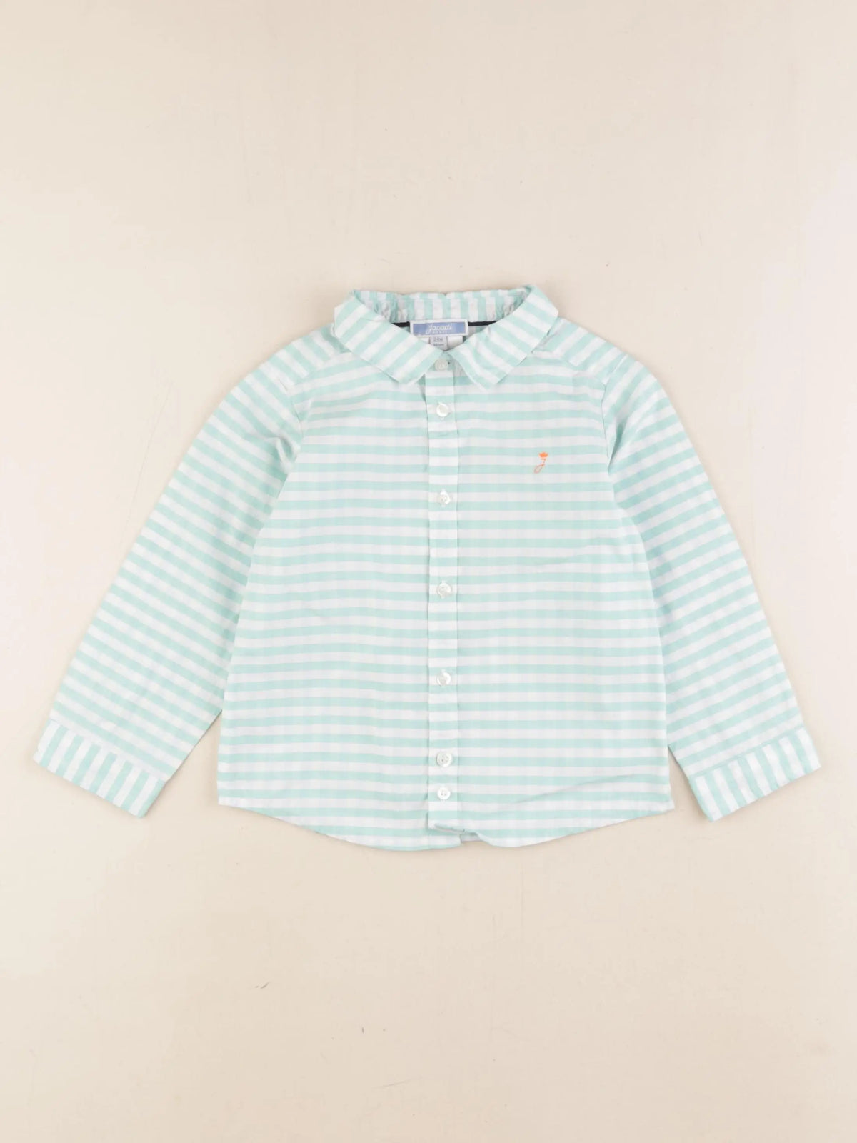 Jacadi - chemise blanc, bleu - 2 ans