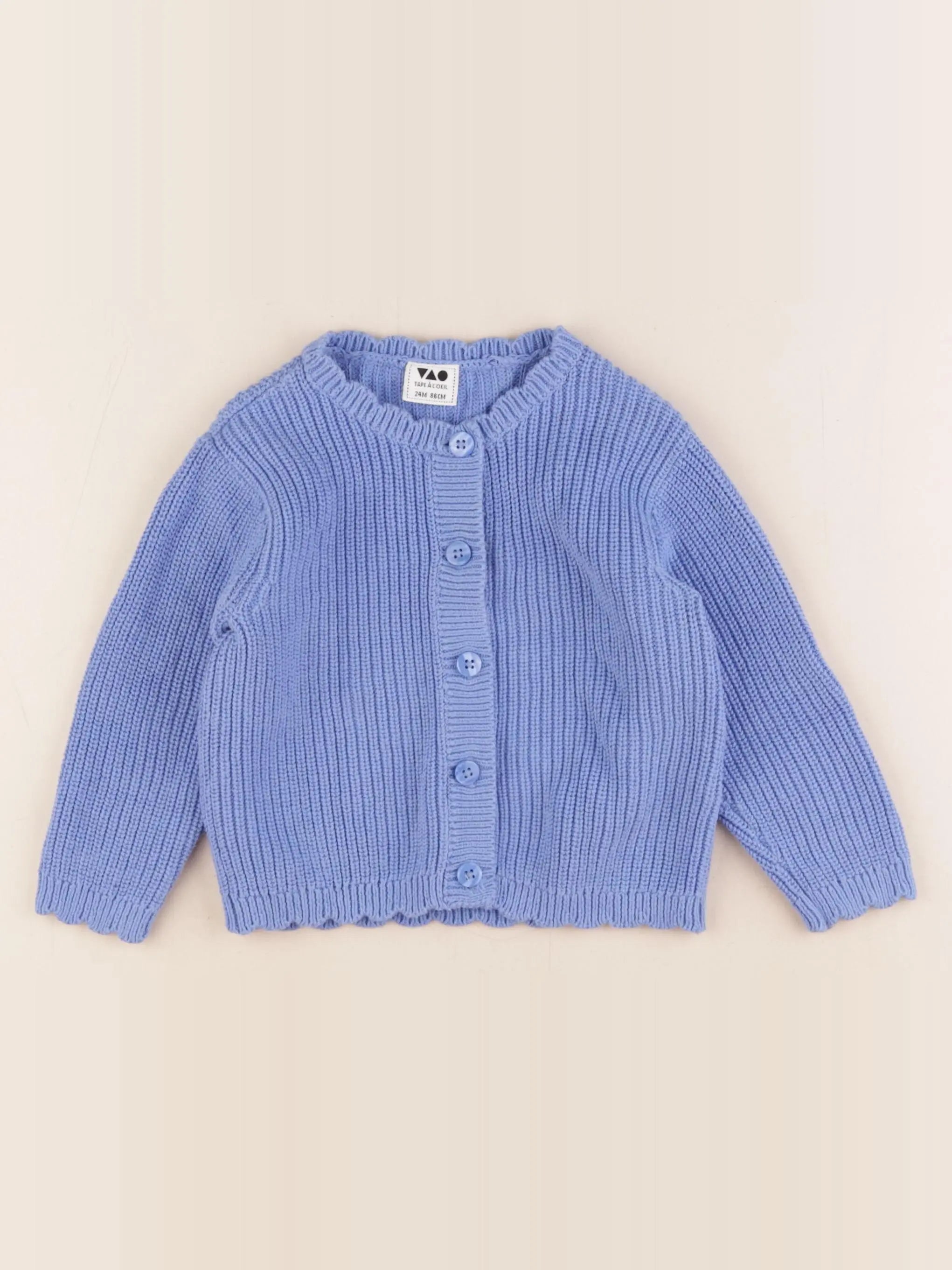 Tape à l'oeil - gilet bleu - 2 ans