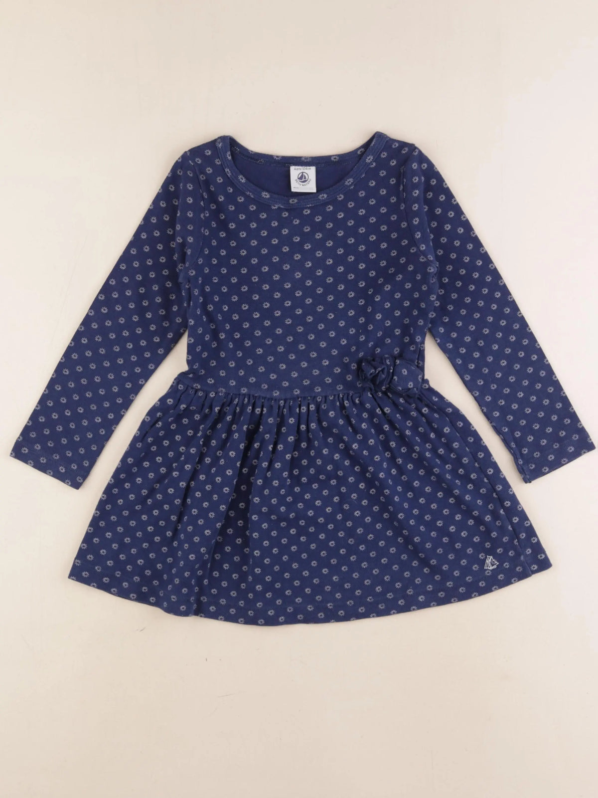 Petit Bateau - robe bleu - 4 ans
