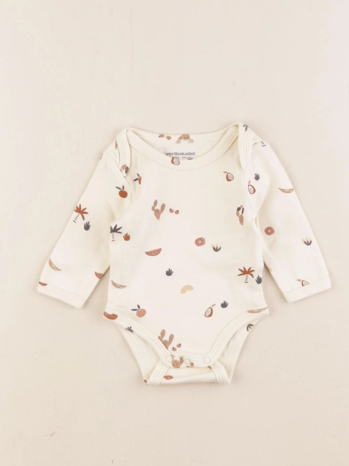 Vertbaudet - body beige - 1 mois