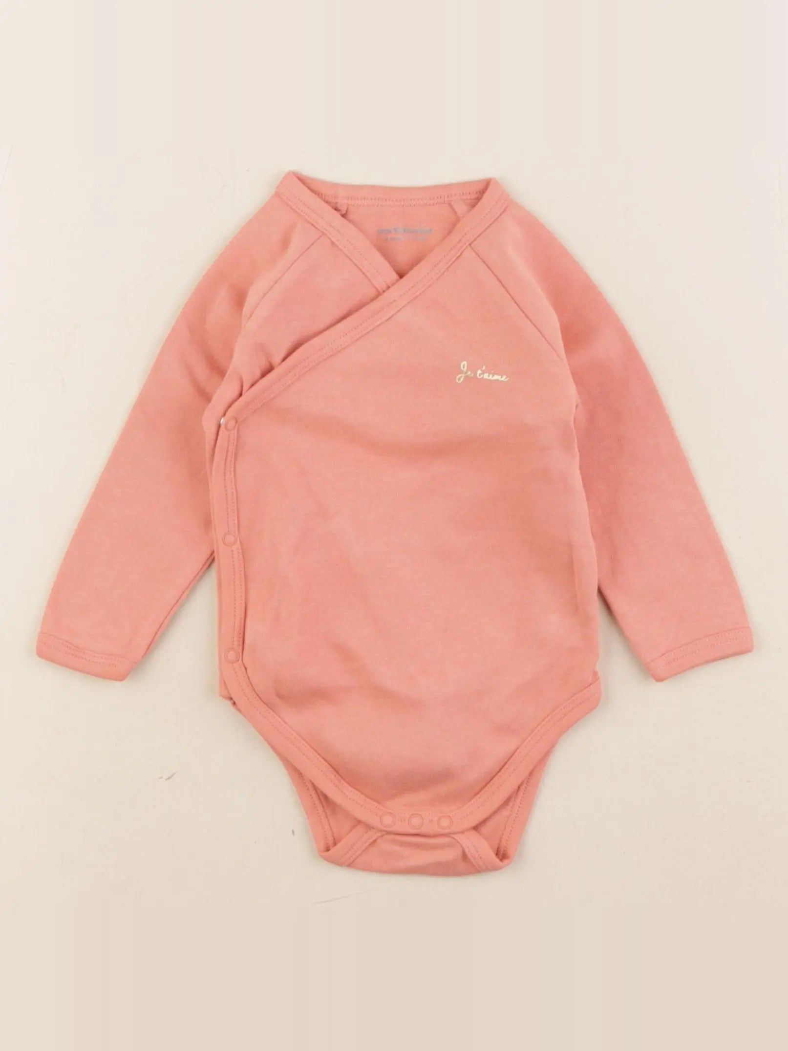 Vertbaudet - body orange - 9 mois