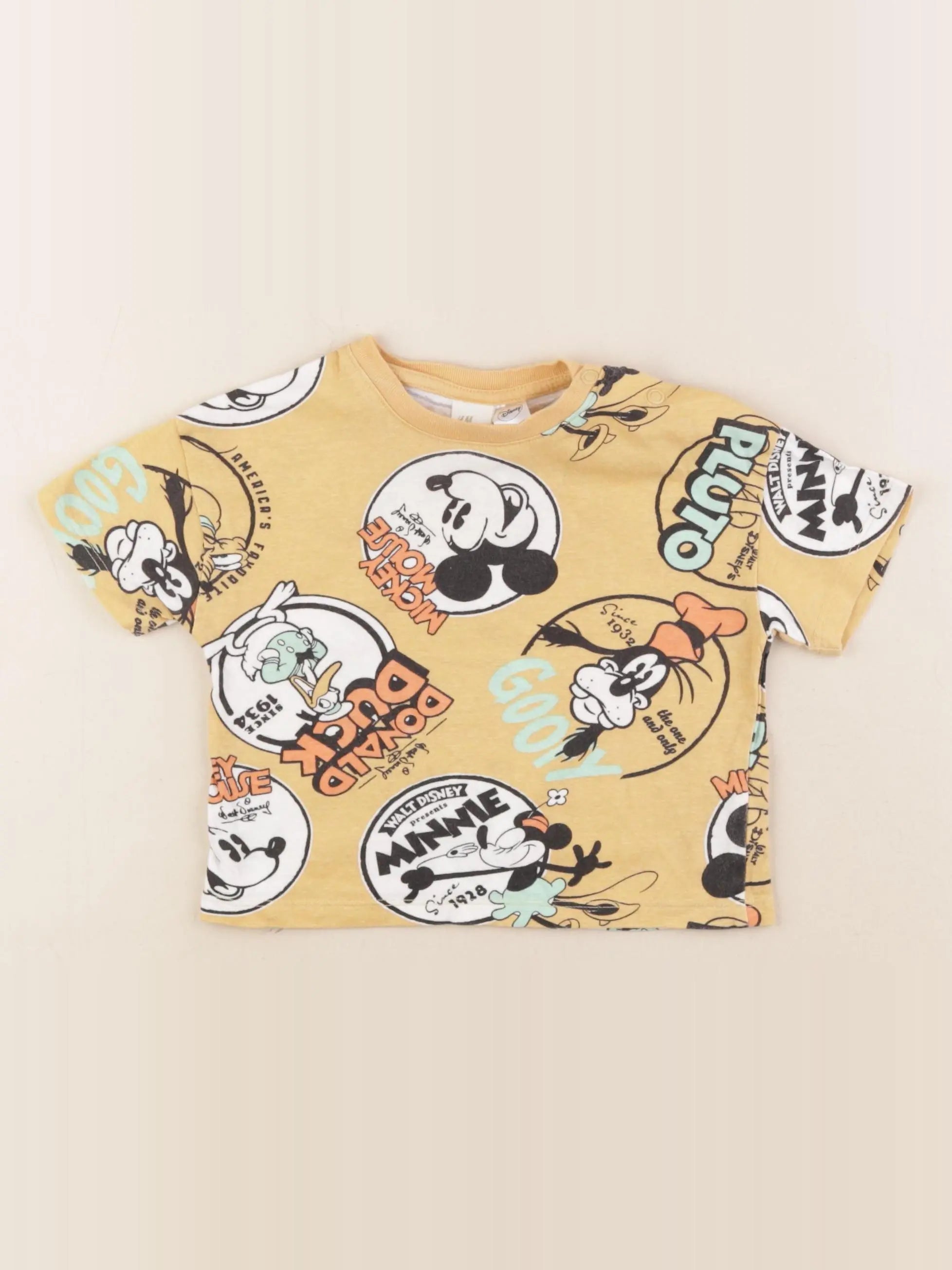H&M - tee-shirt jaune - 4/6 mois