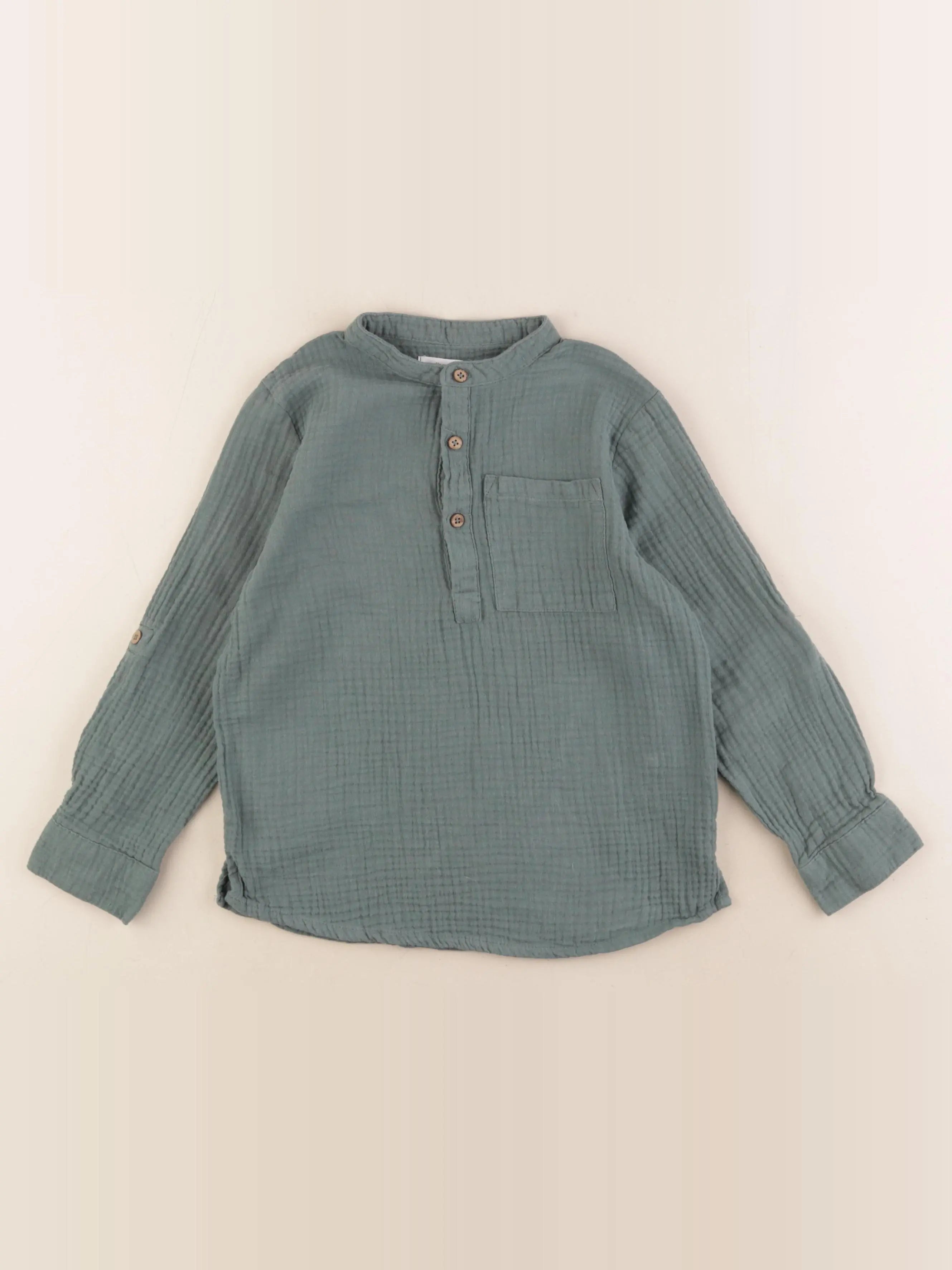 Vertbaudet - chemise vert - 8 ans