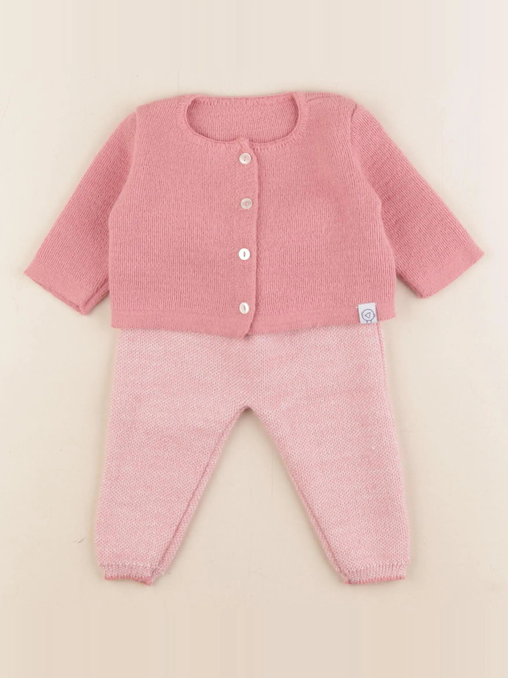 La manufacture de layette - ensemble rose - 3/6 mois