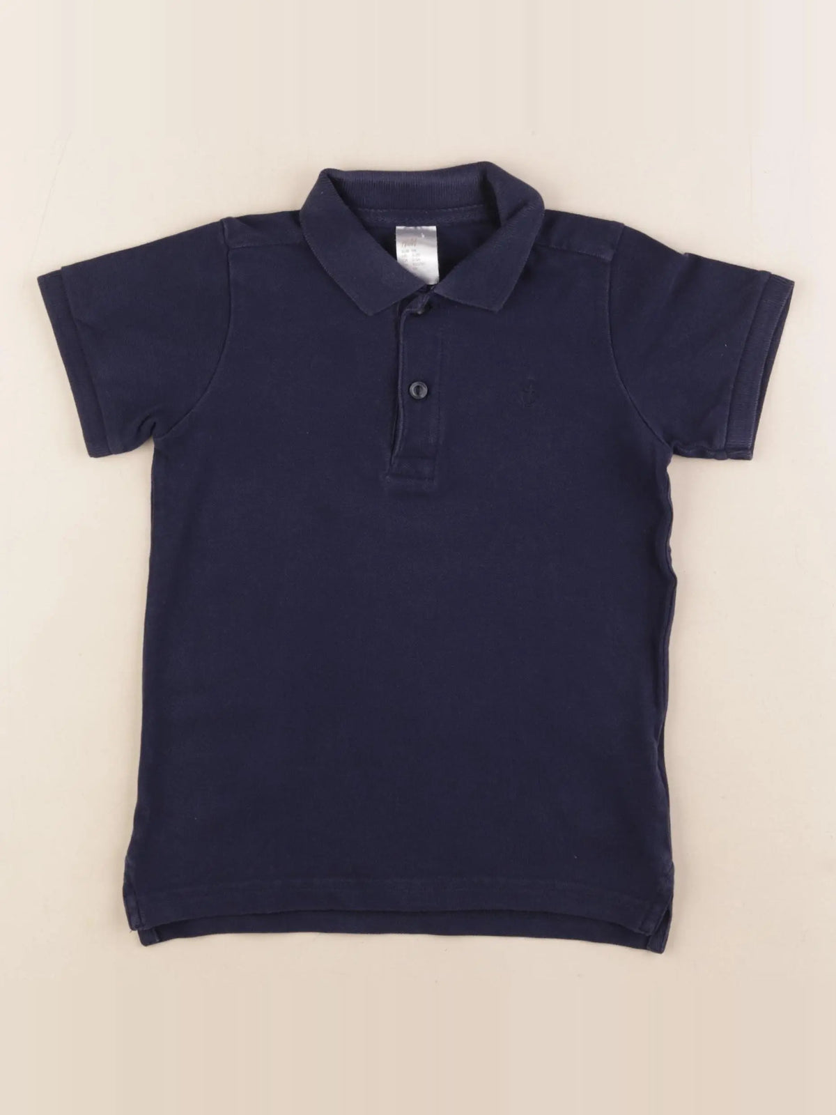 H&M - polo bleu - 2/3 ans