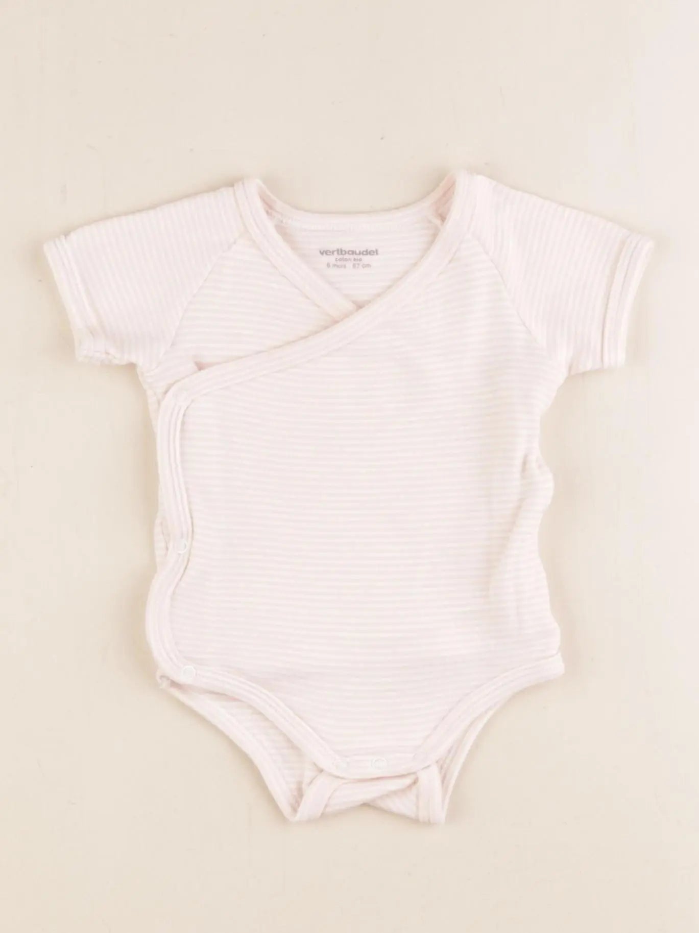 Vertbaudet - body rose - 6 mois