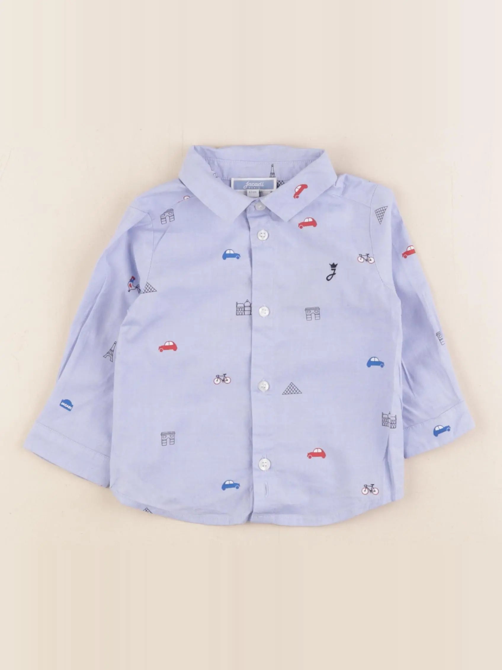 Jacadi - chemise bleu - 6 mois
