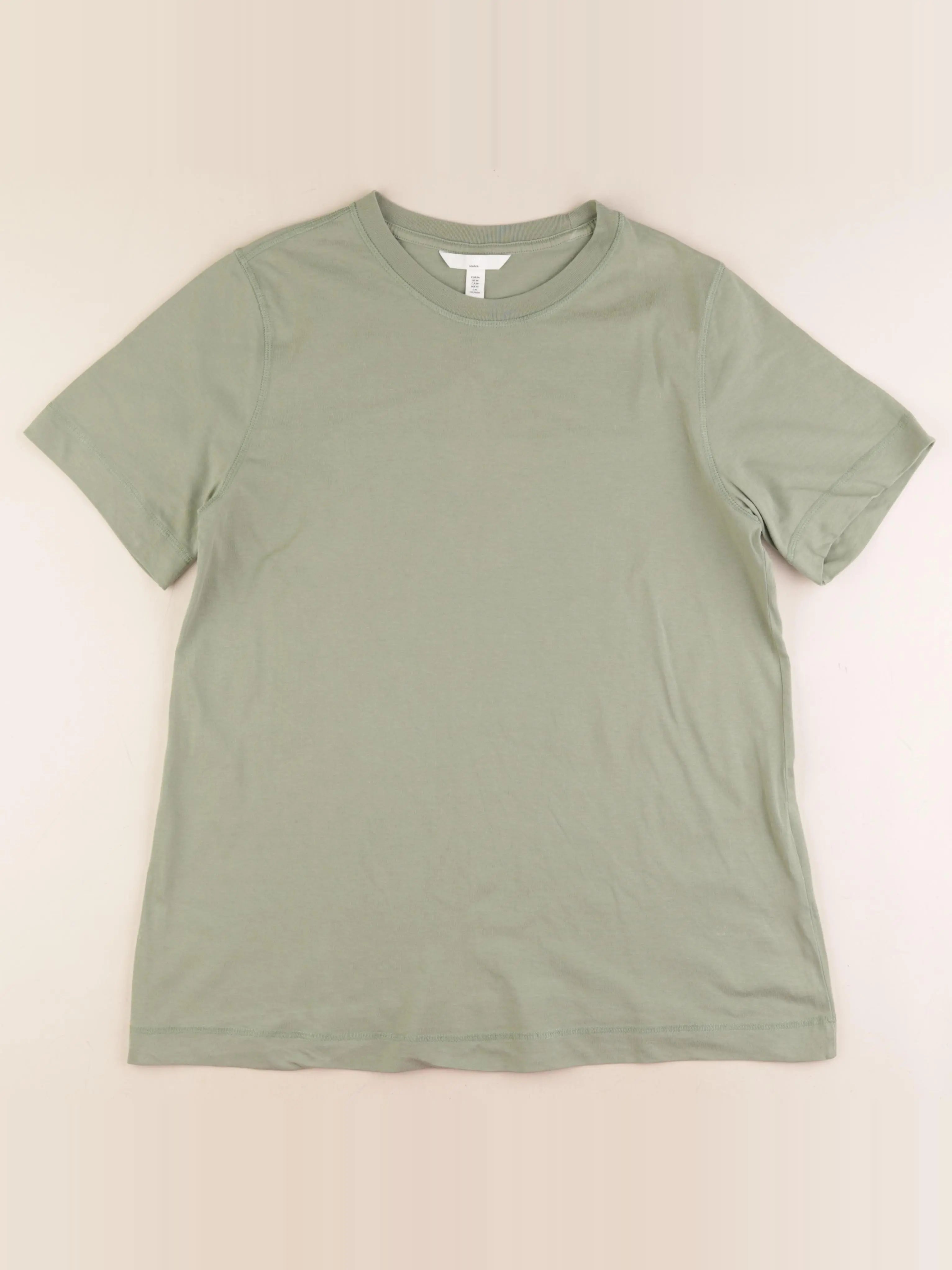 H&M - tee-shirt grossesse vert - m