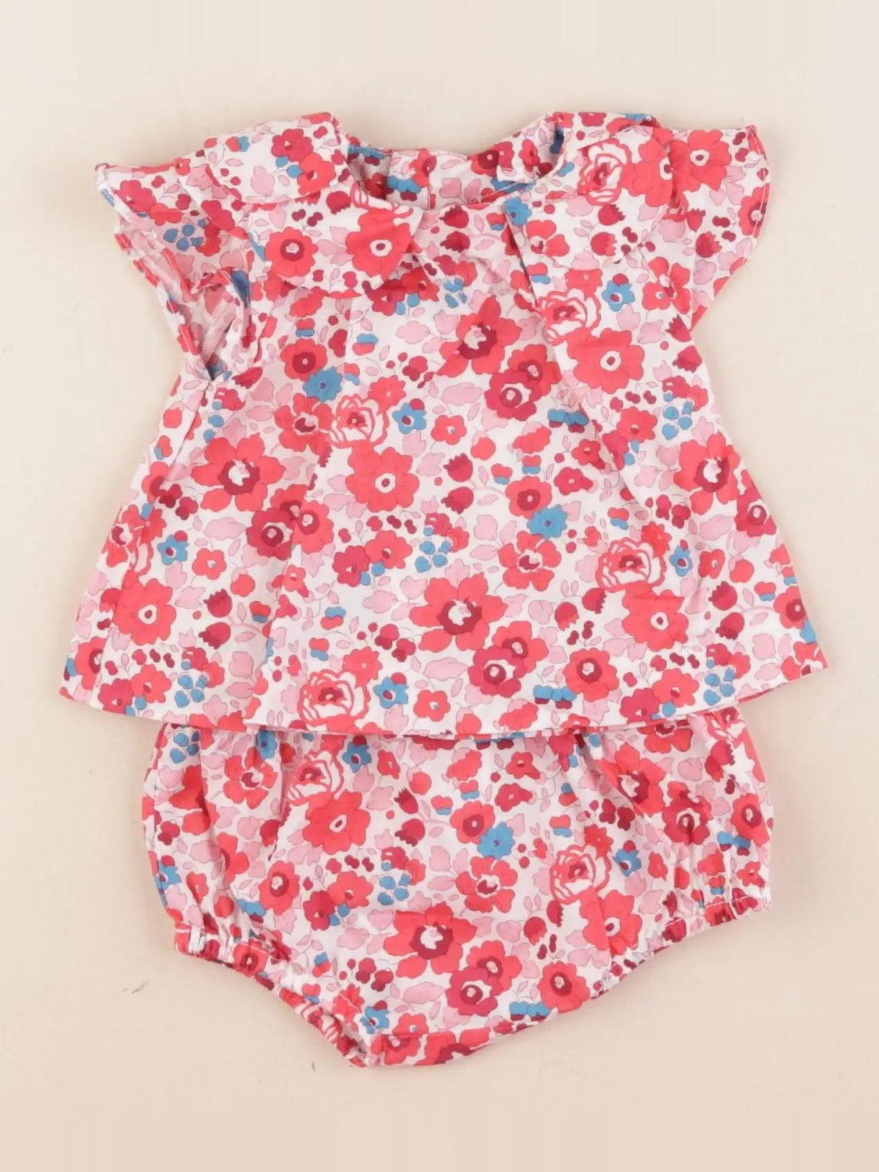 Jacadi - ensemble liberty rouge - 1 mois