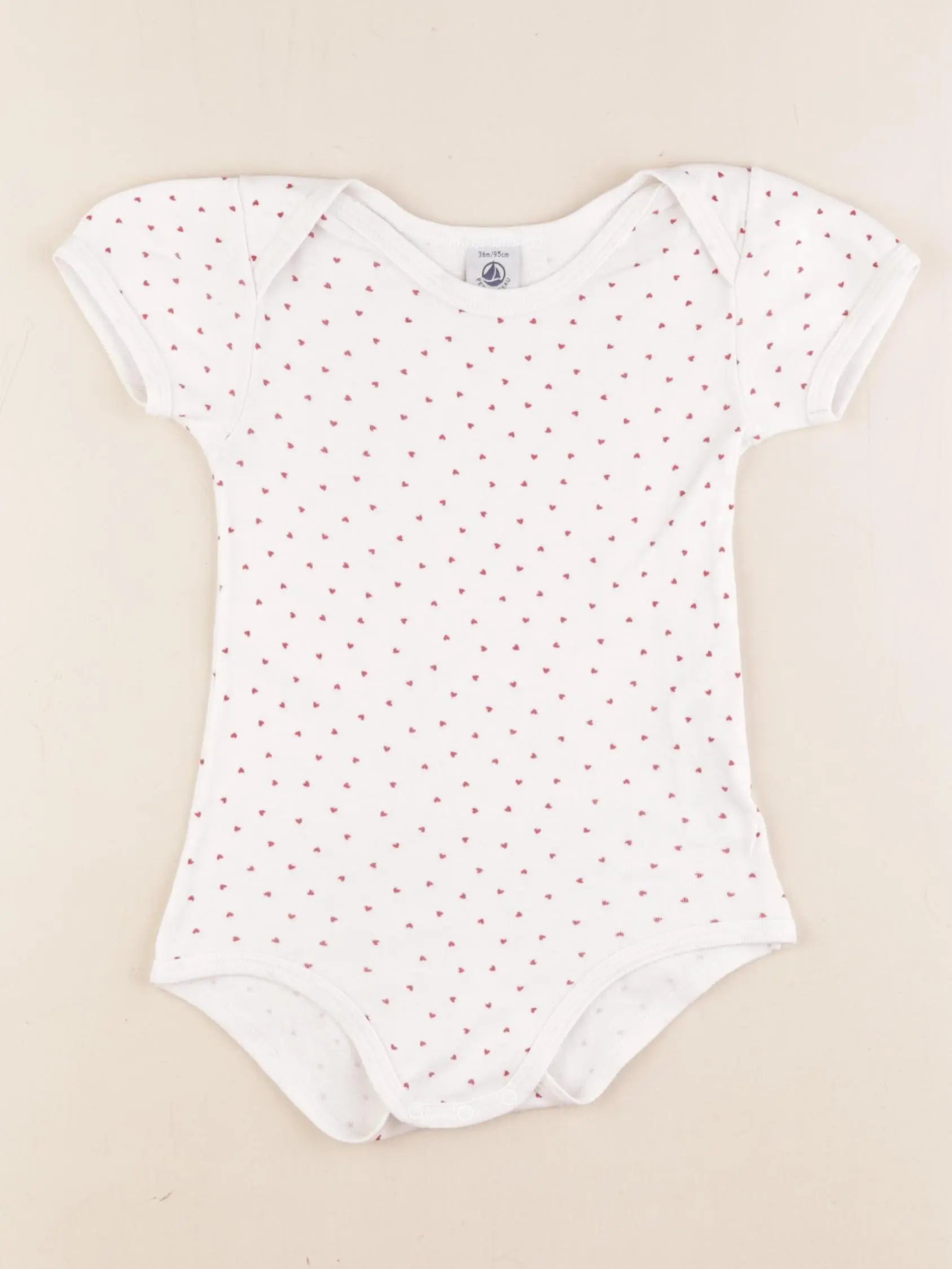 Petit Bateau - body rouge - 36 mois
