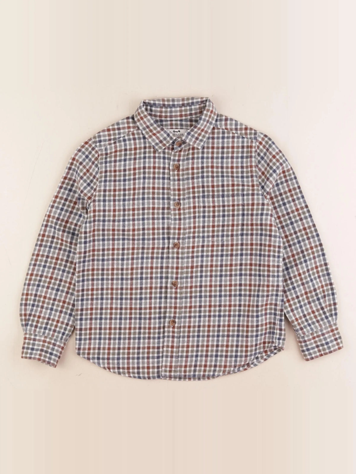 Cyrillus - chemise marron, vert - 6 ans