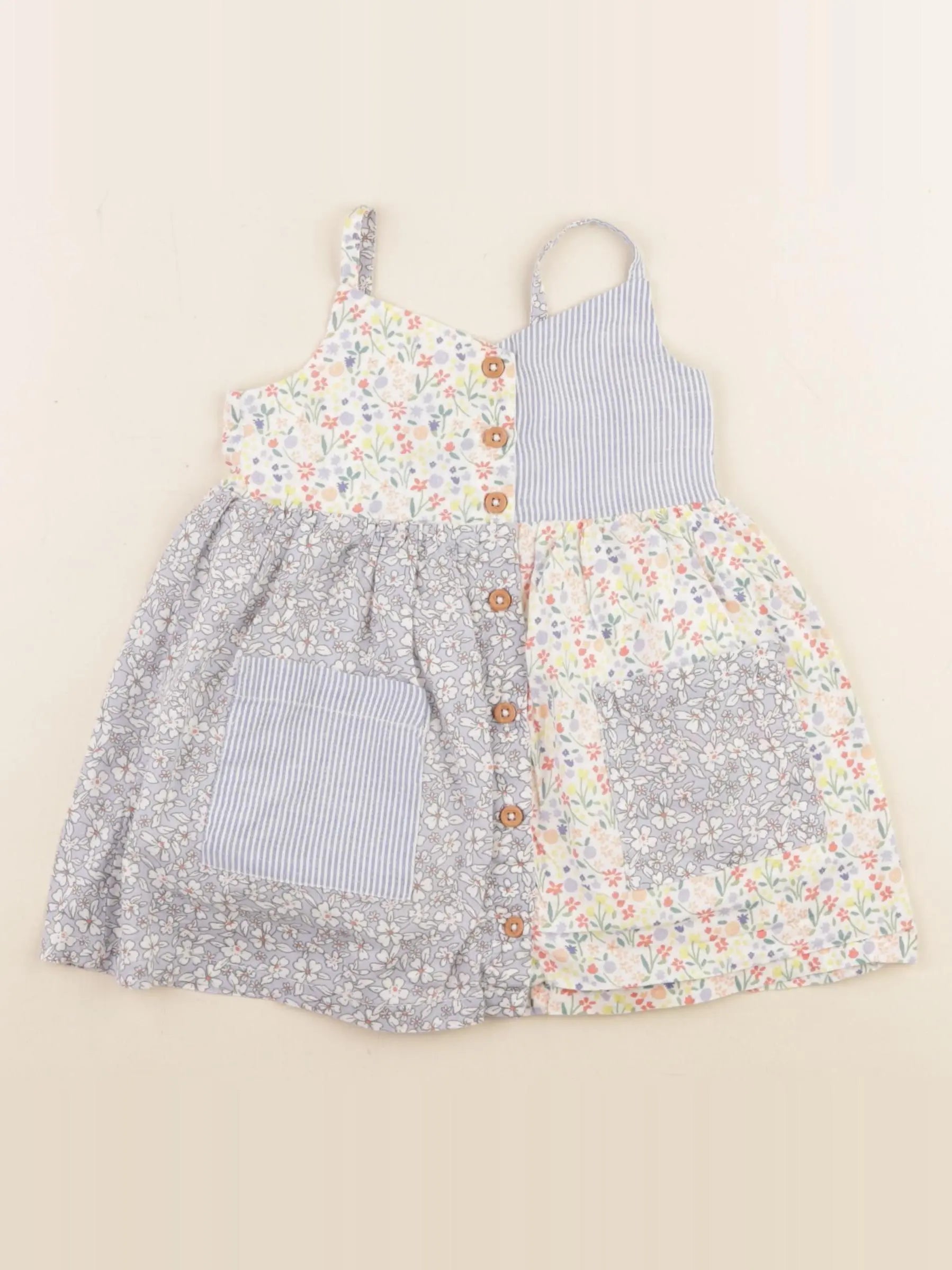 Boutchou - robe bleu, multicolore - 9 mois