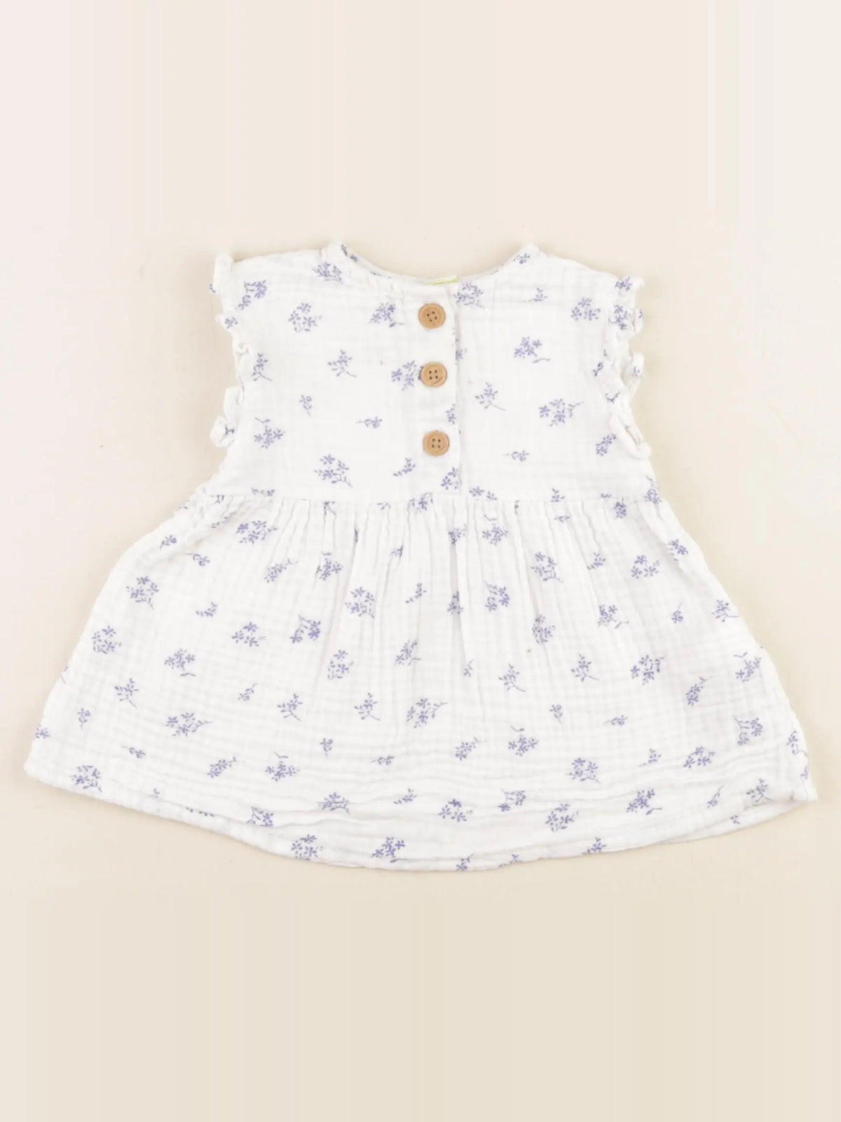 Tape à l'oeil - robe blanc, bleu - 6 mois