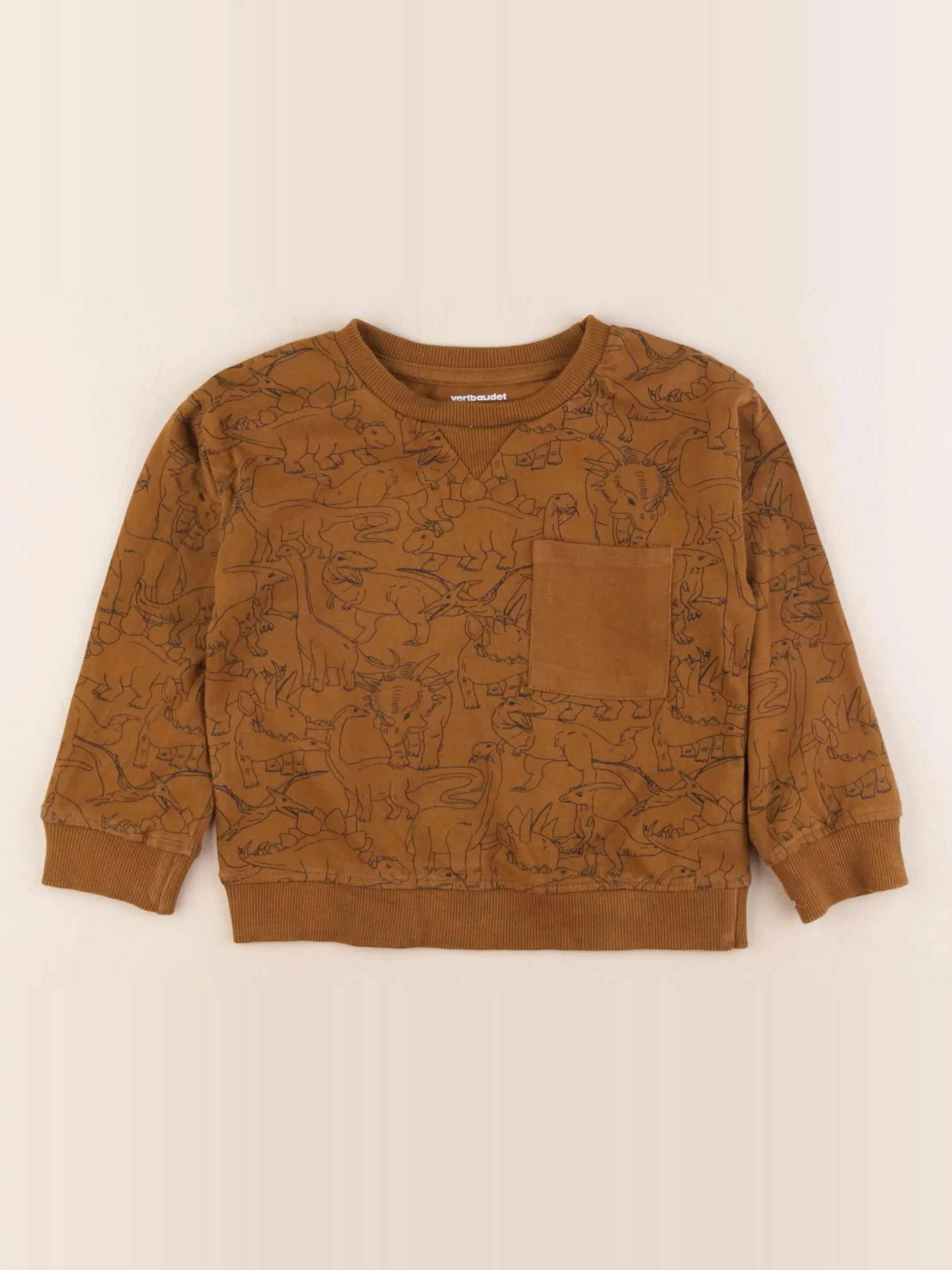 Vertbaudet - tee-shirt marron - 4 ans