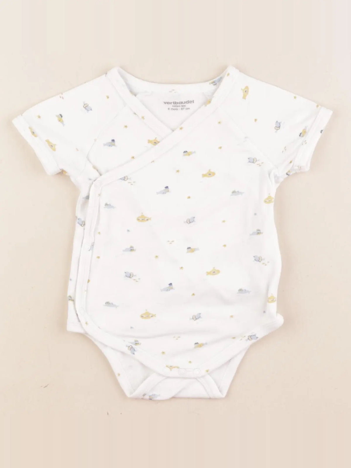 Vertbaudet - body blanc - 6 mois