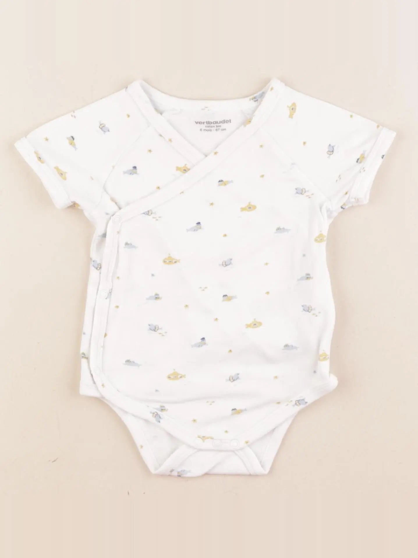 Vertbaudet - body blanc - 6 mois
