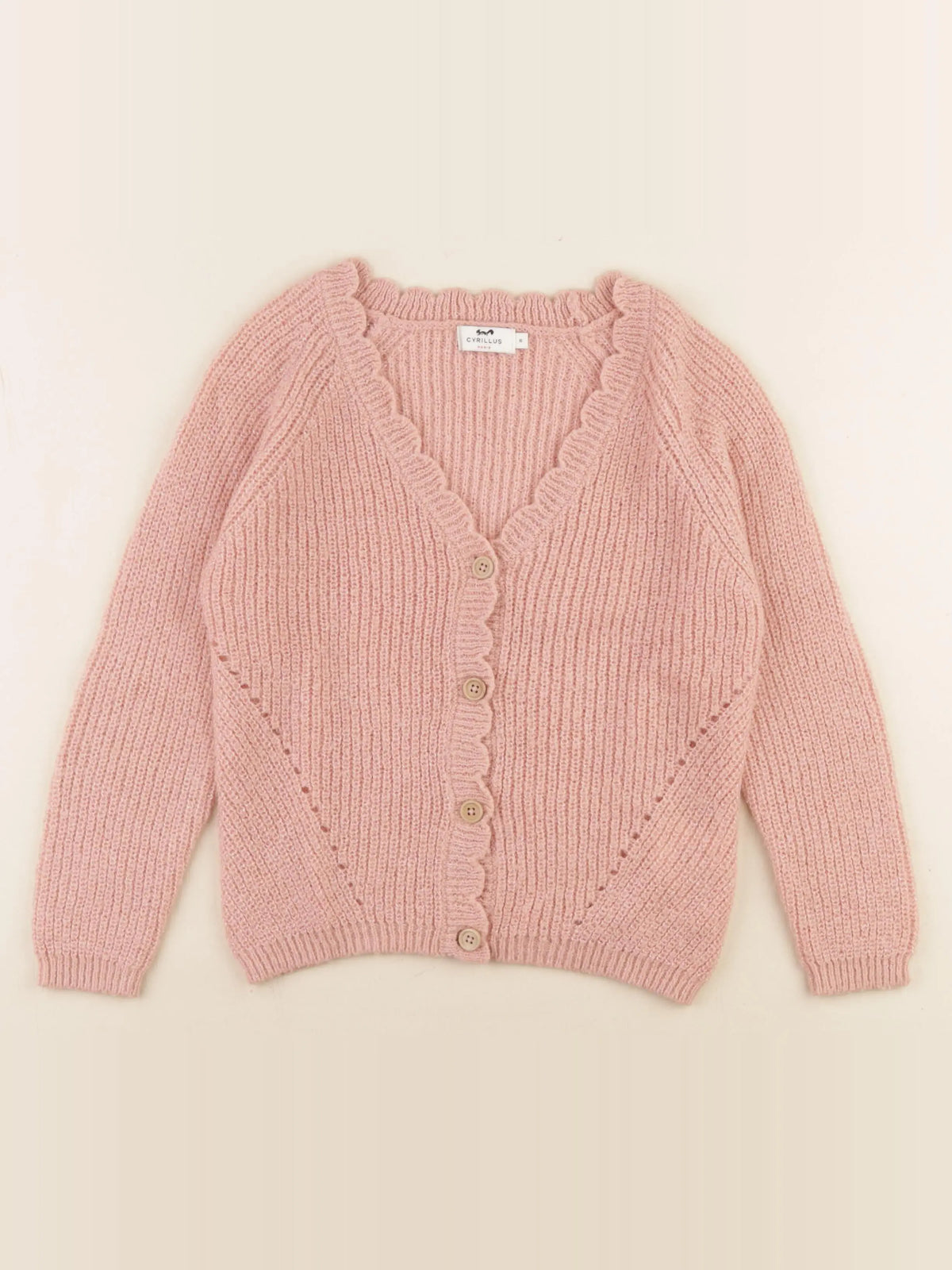 Cyrillus - gilet rose - 8 ans