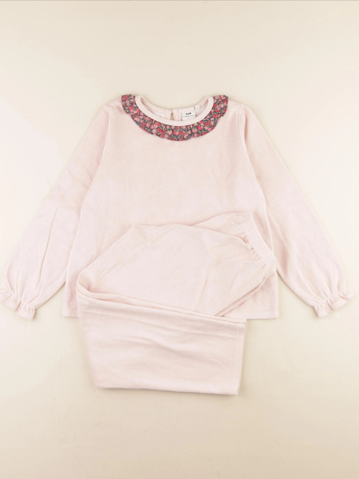 Cyrillus - pyjama velours rose - 10 ans