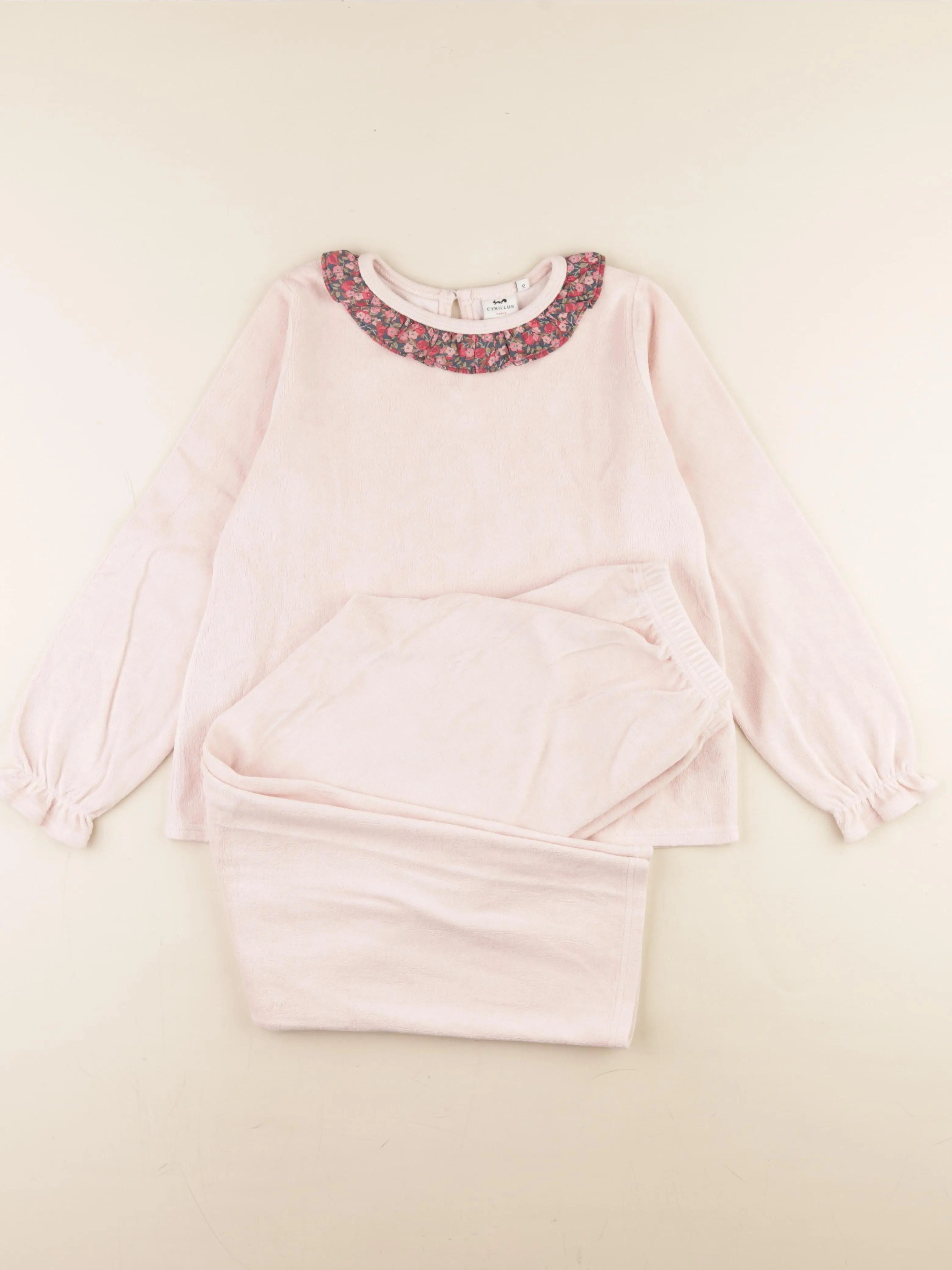Cyrillus - pyjama velours rose - 10 ans