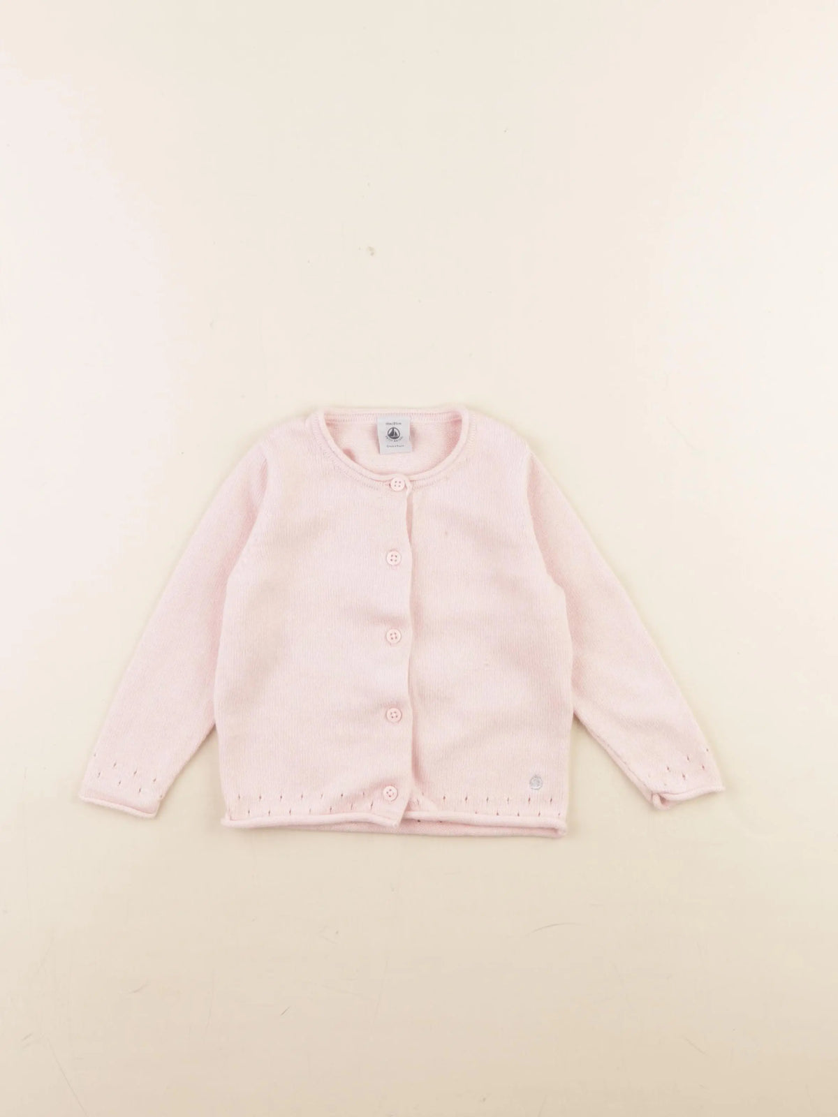 Petit Bateau - gilet rose - 18 mois