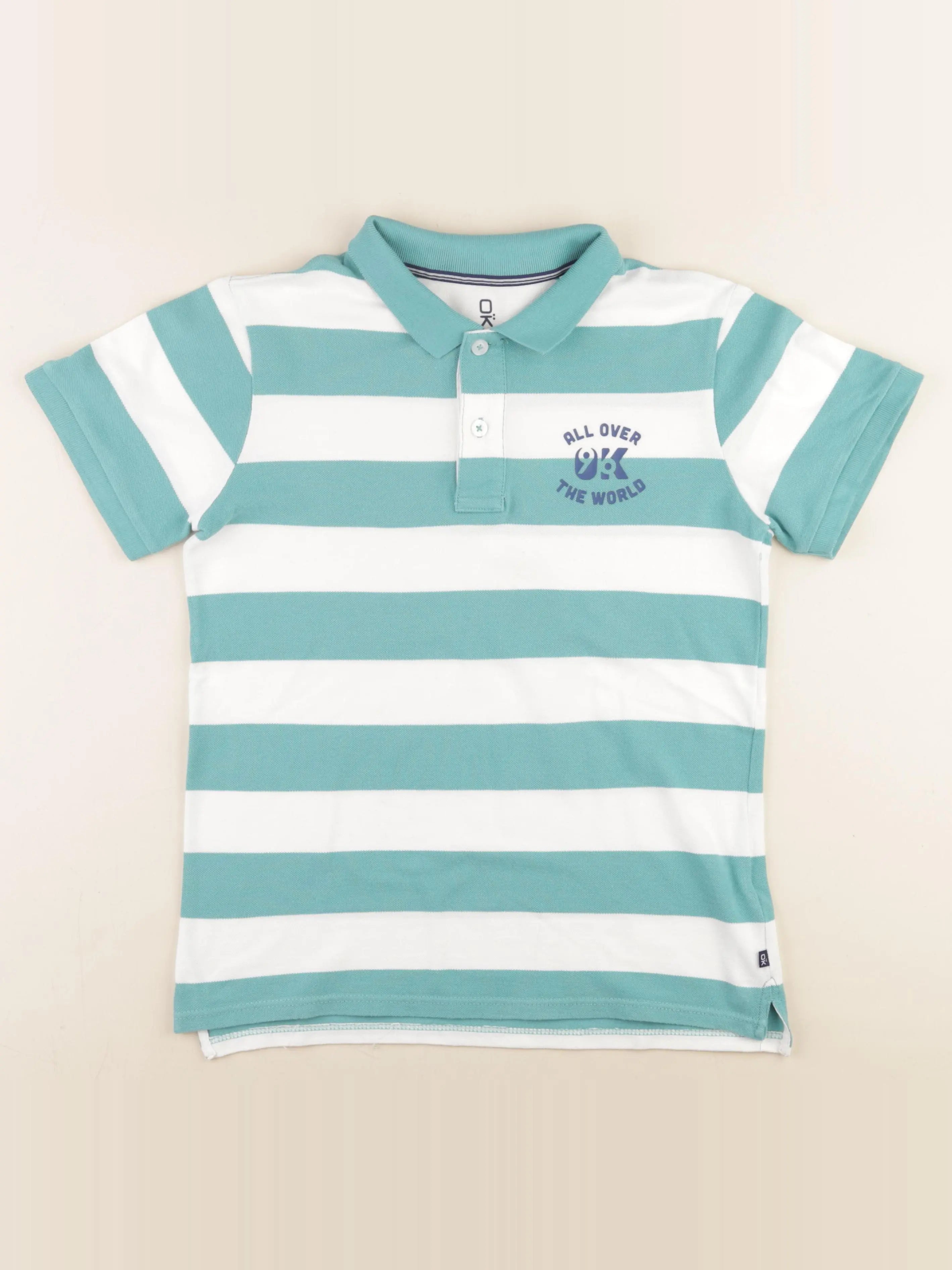 Okaidi - polo bleu, blanc - 14 ans