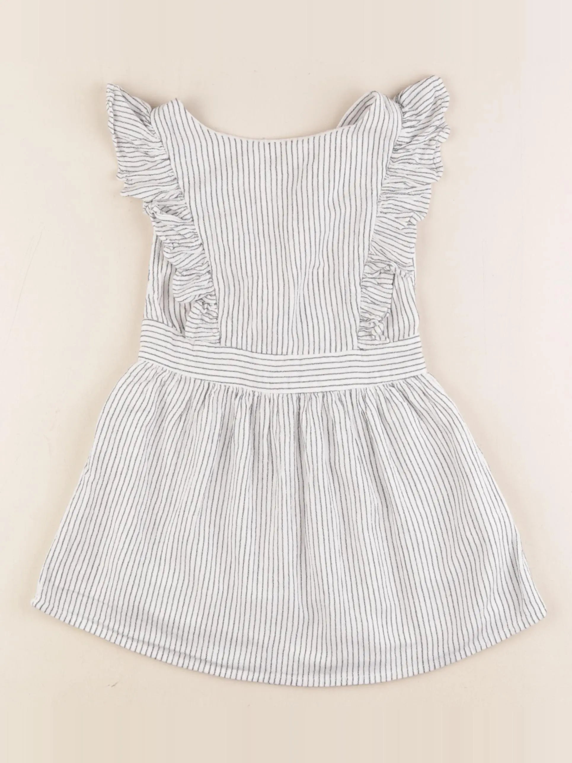 Cyrillus - robe blanc, bleu - 4 ans
