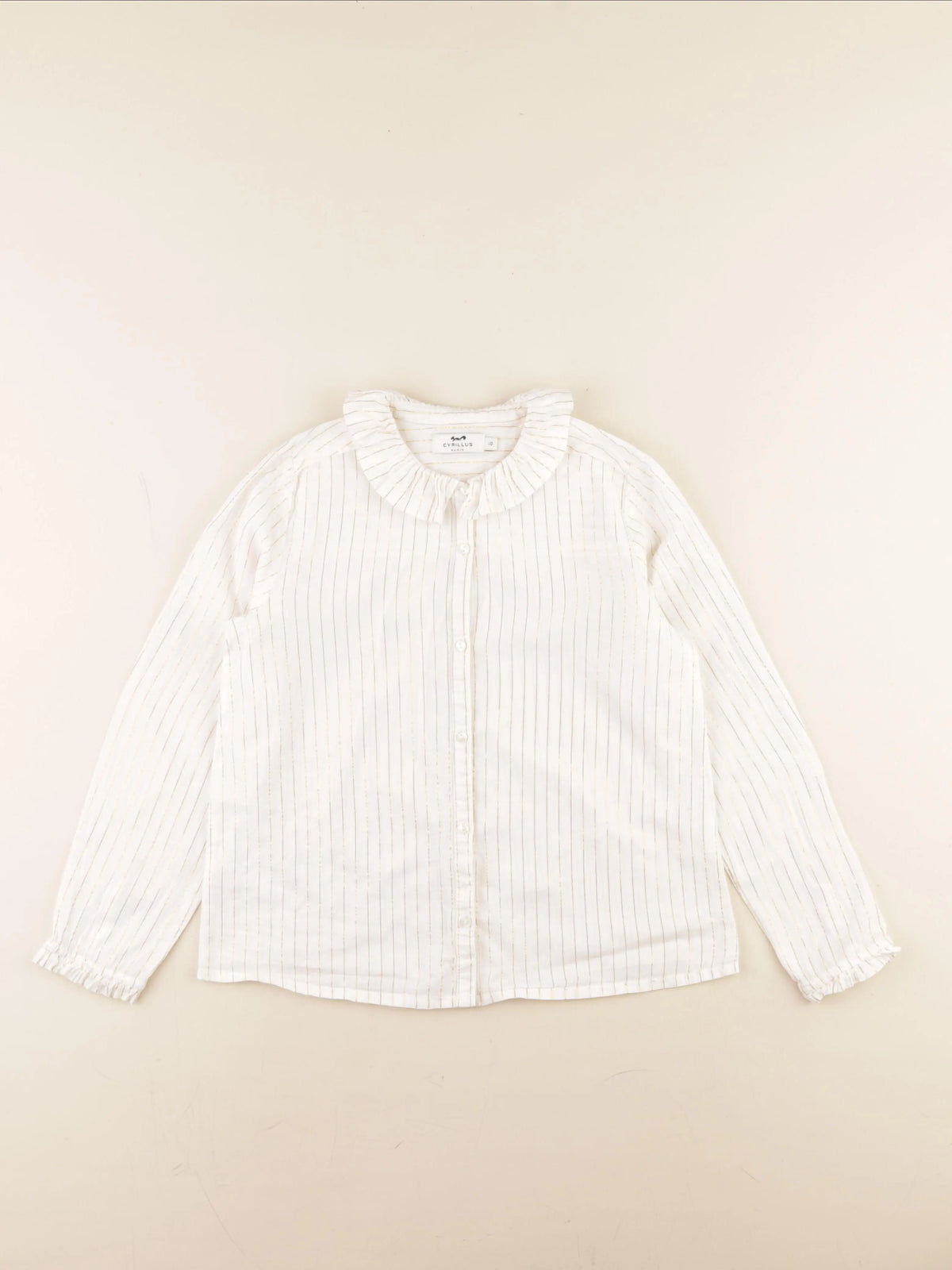 Cyrillus - blouse beige, or - 10 ans