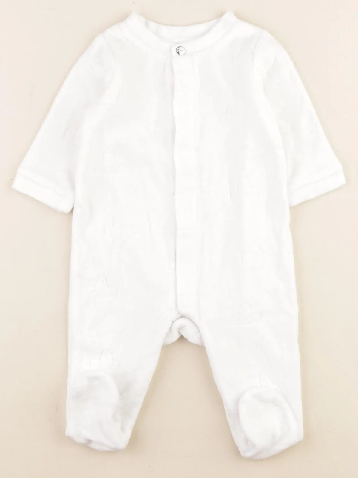 Jacadi - pyjama velours blanc - 3 mois