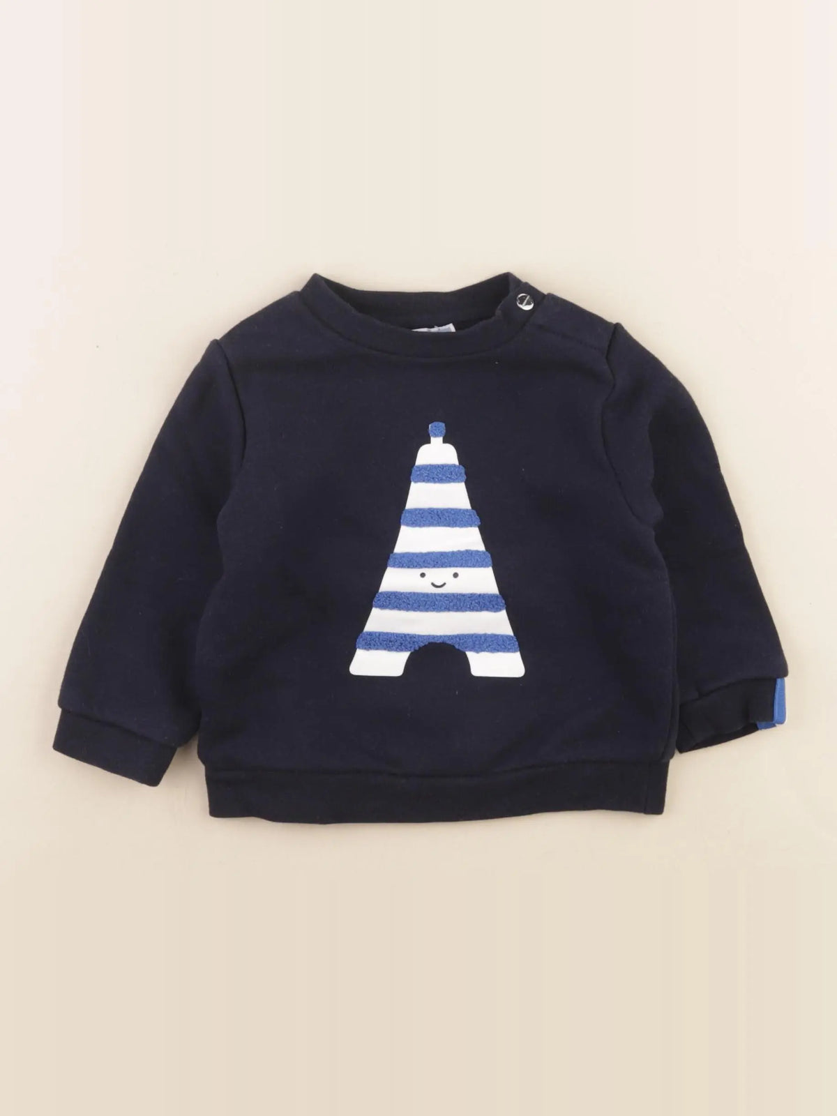 Jacadi - sweat bleu - 12 mois