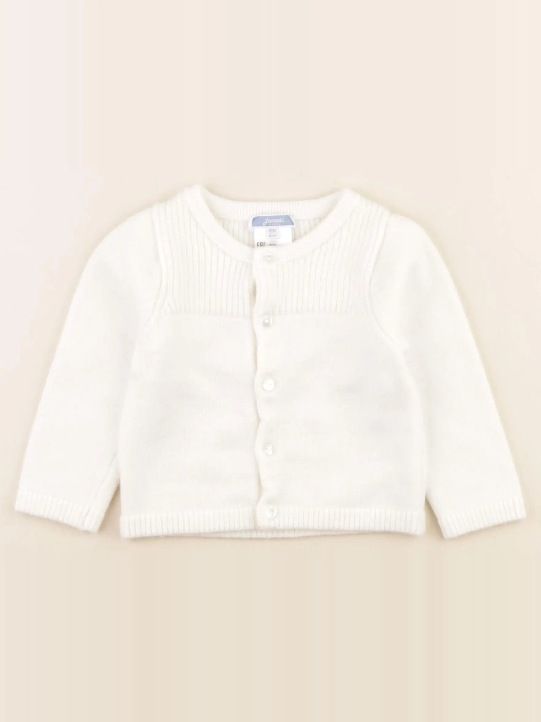 Jacadi - gilet blanc - 18 mois