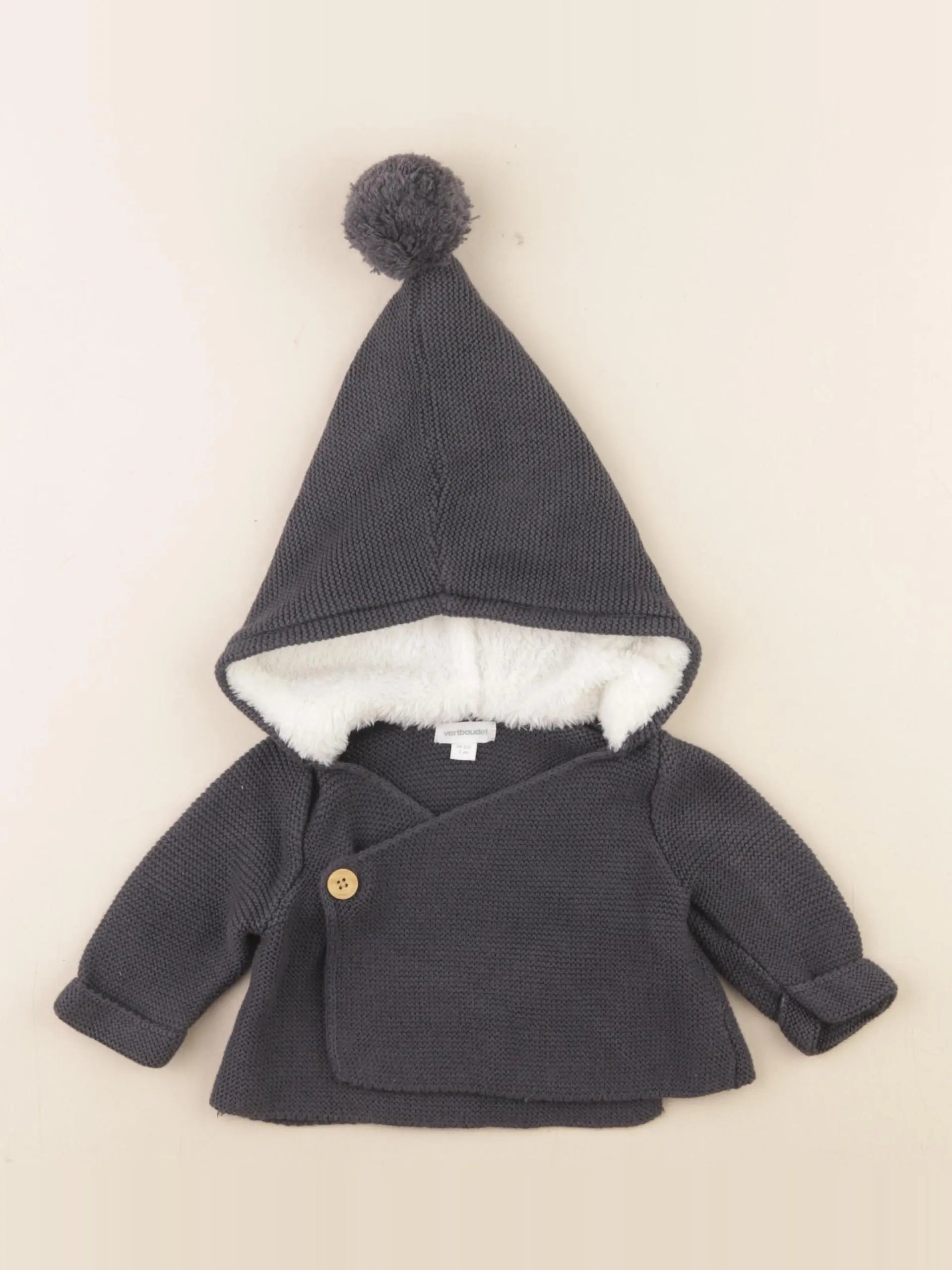 Vertbaudet - gilet bleu - 1 mois