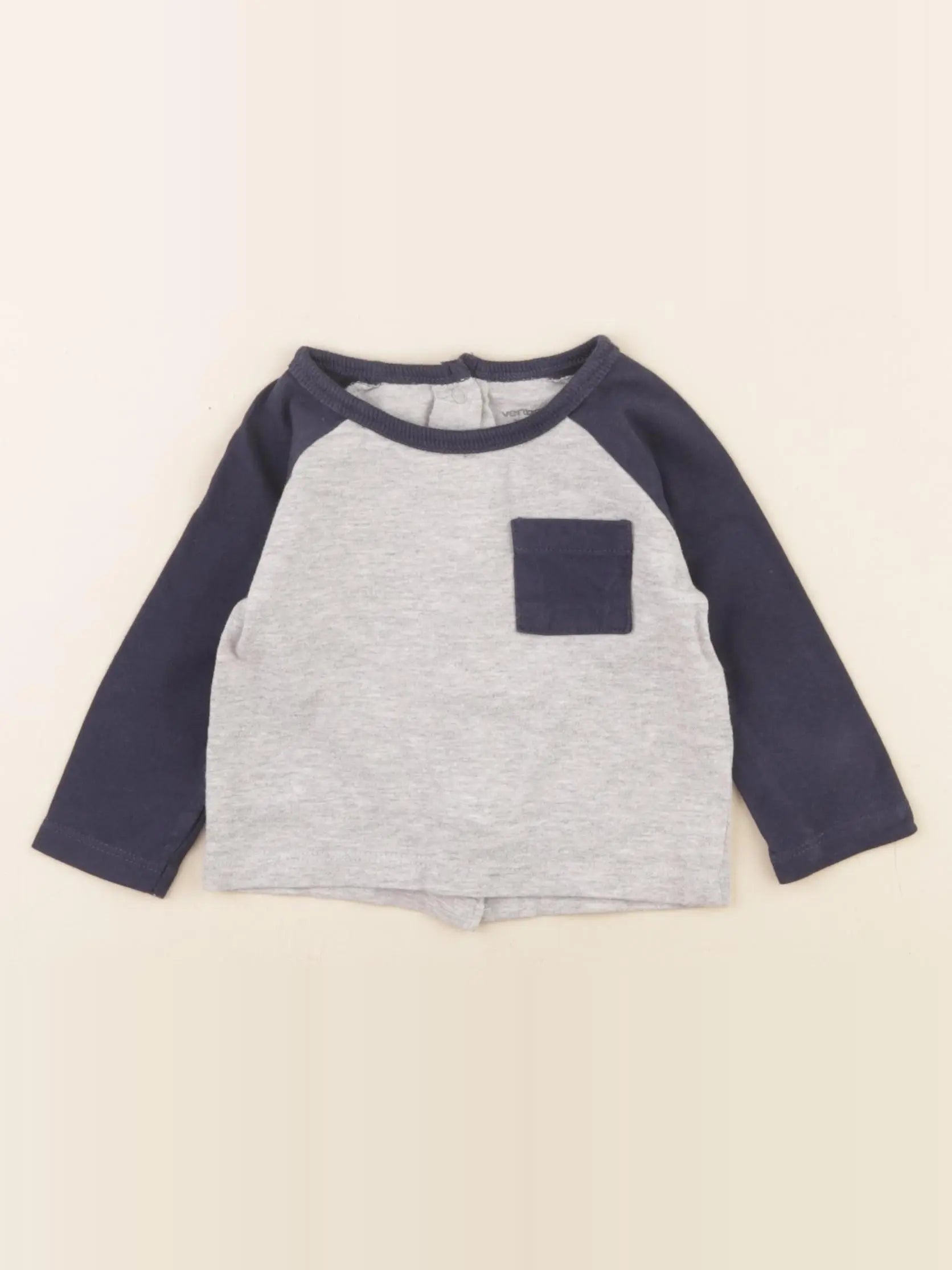 Vertbaudet - tee-shirt gris - 3 mois